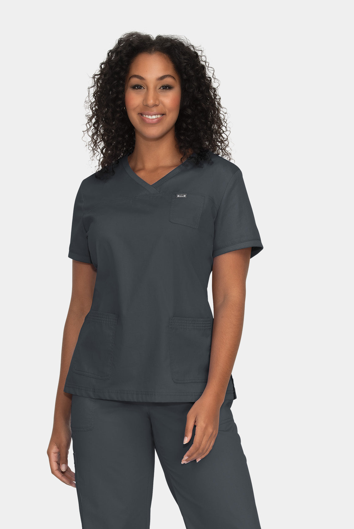 Koi Classics Nicole Scrub Top - Charcoal