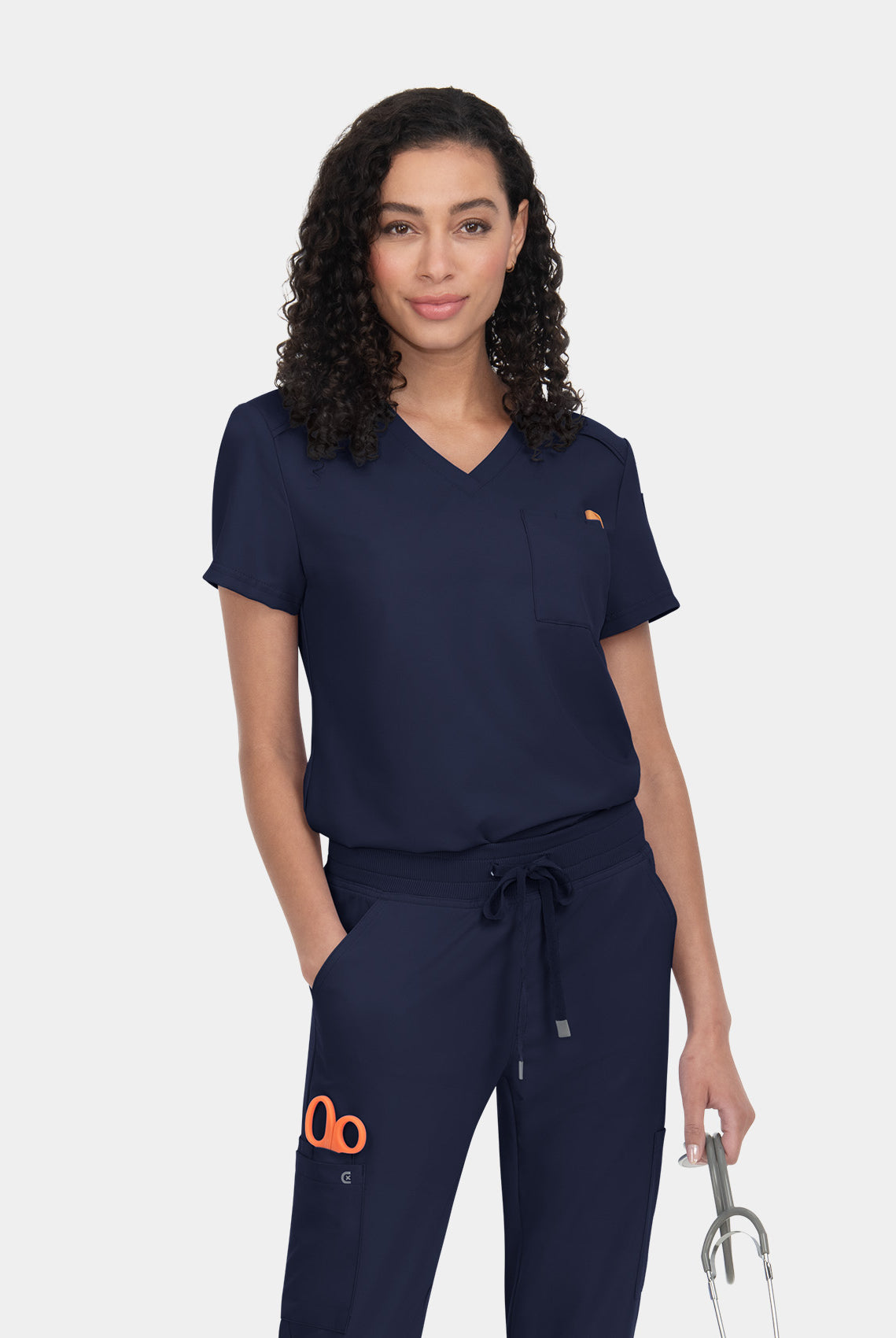 Koi Cureology Aura Scrub Top - Navy
