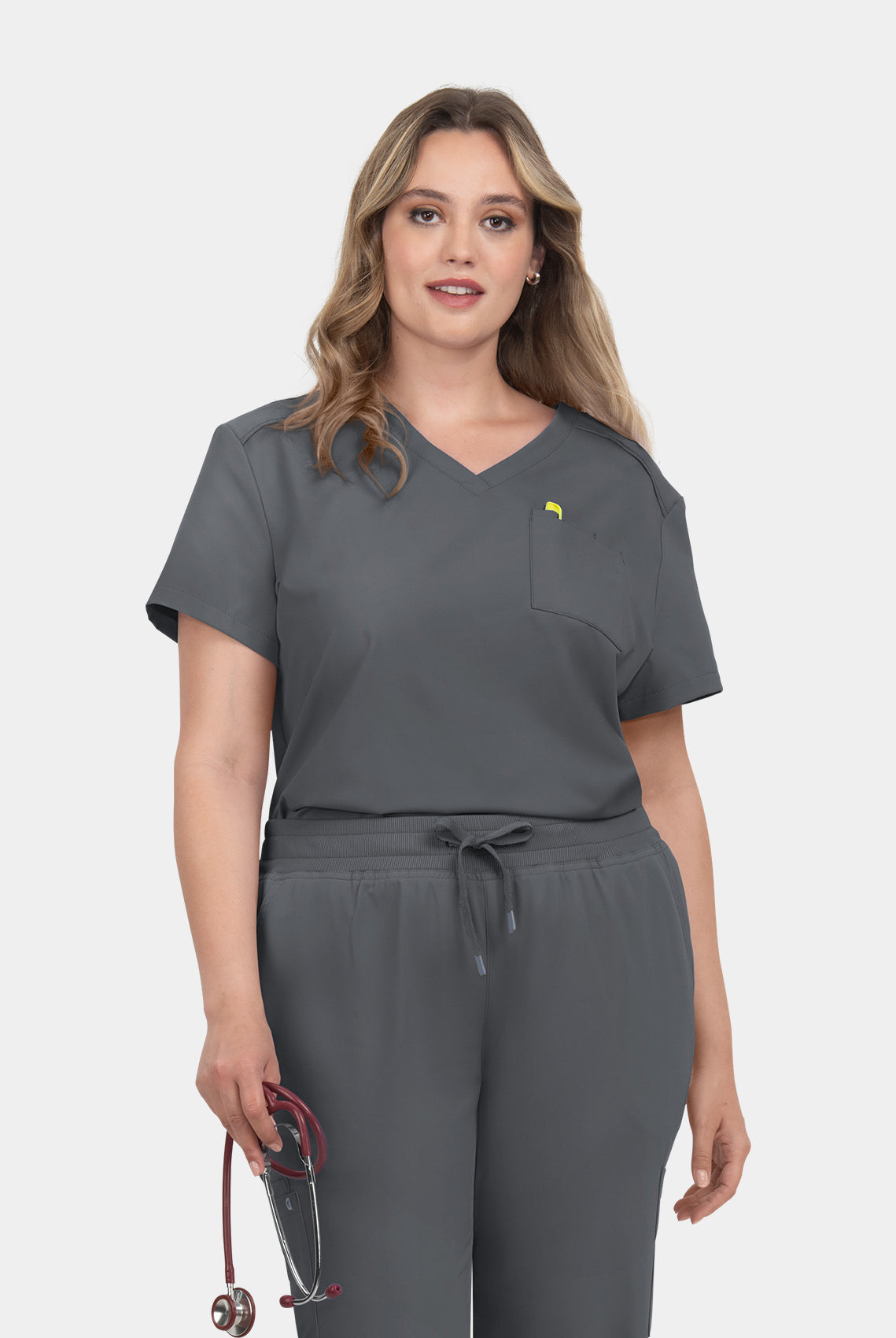 Koi Cureology Aura Scrub Top - Pewter
