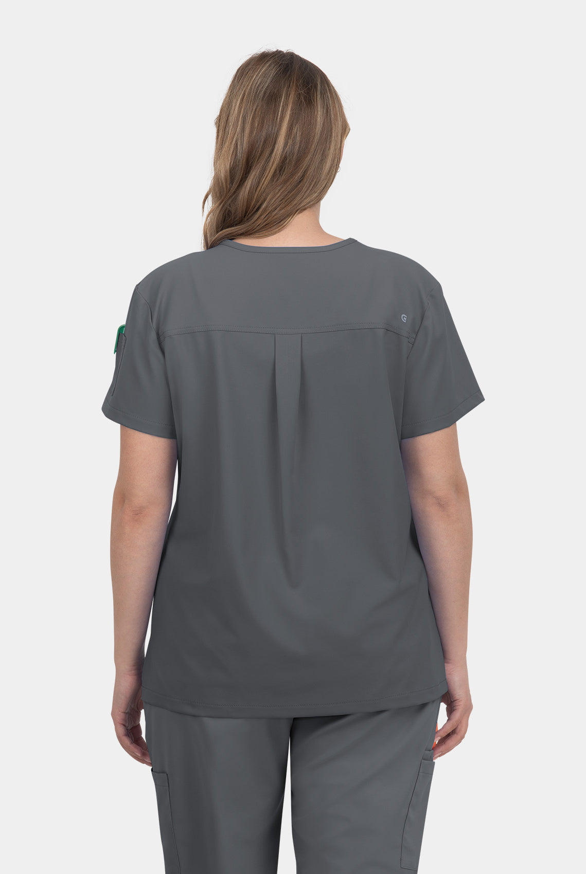 Koi Cureology Aura Scrub Top - Pewter - Back