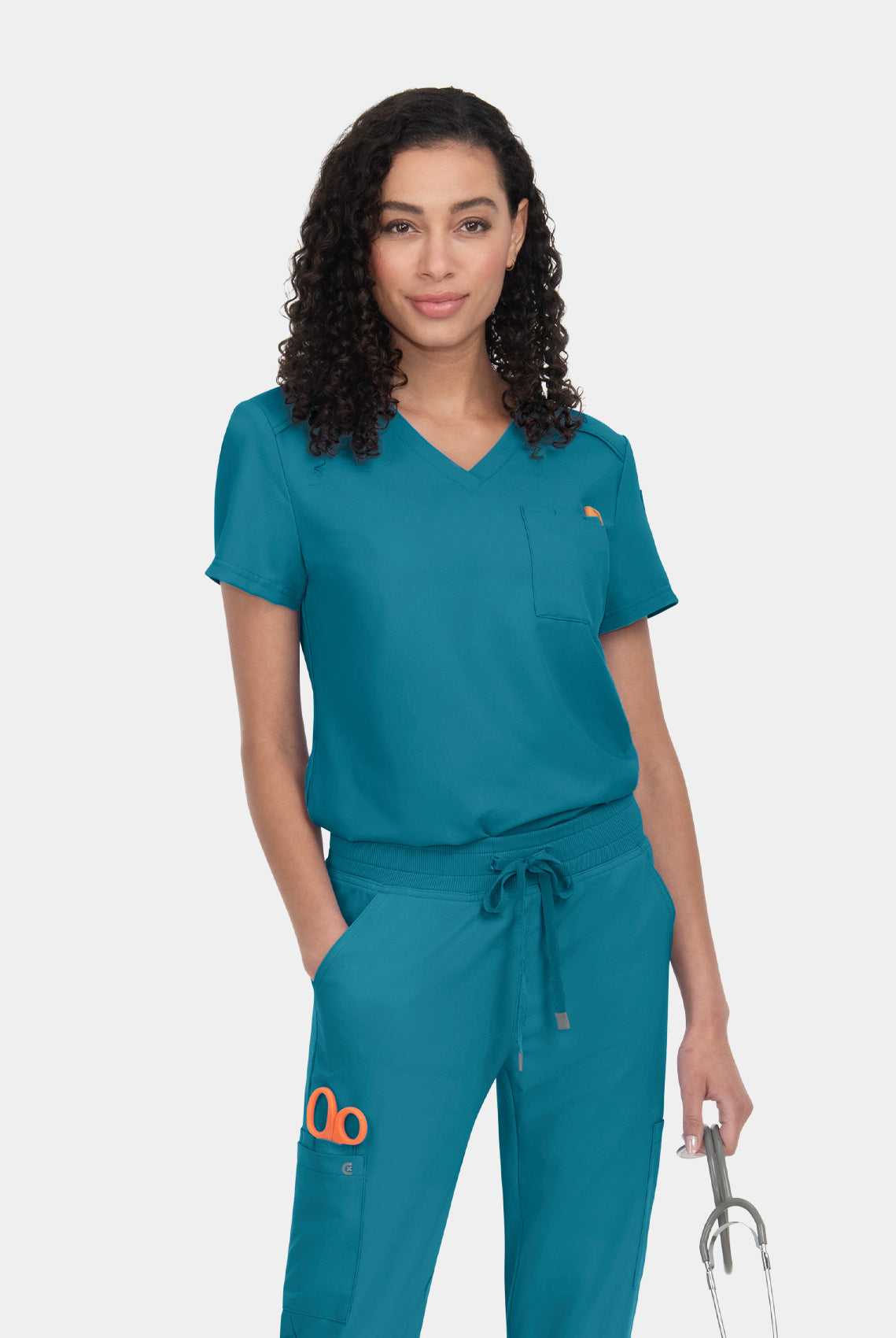 Koi Cureology Aura Scrub Top - Teal