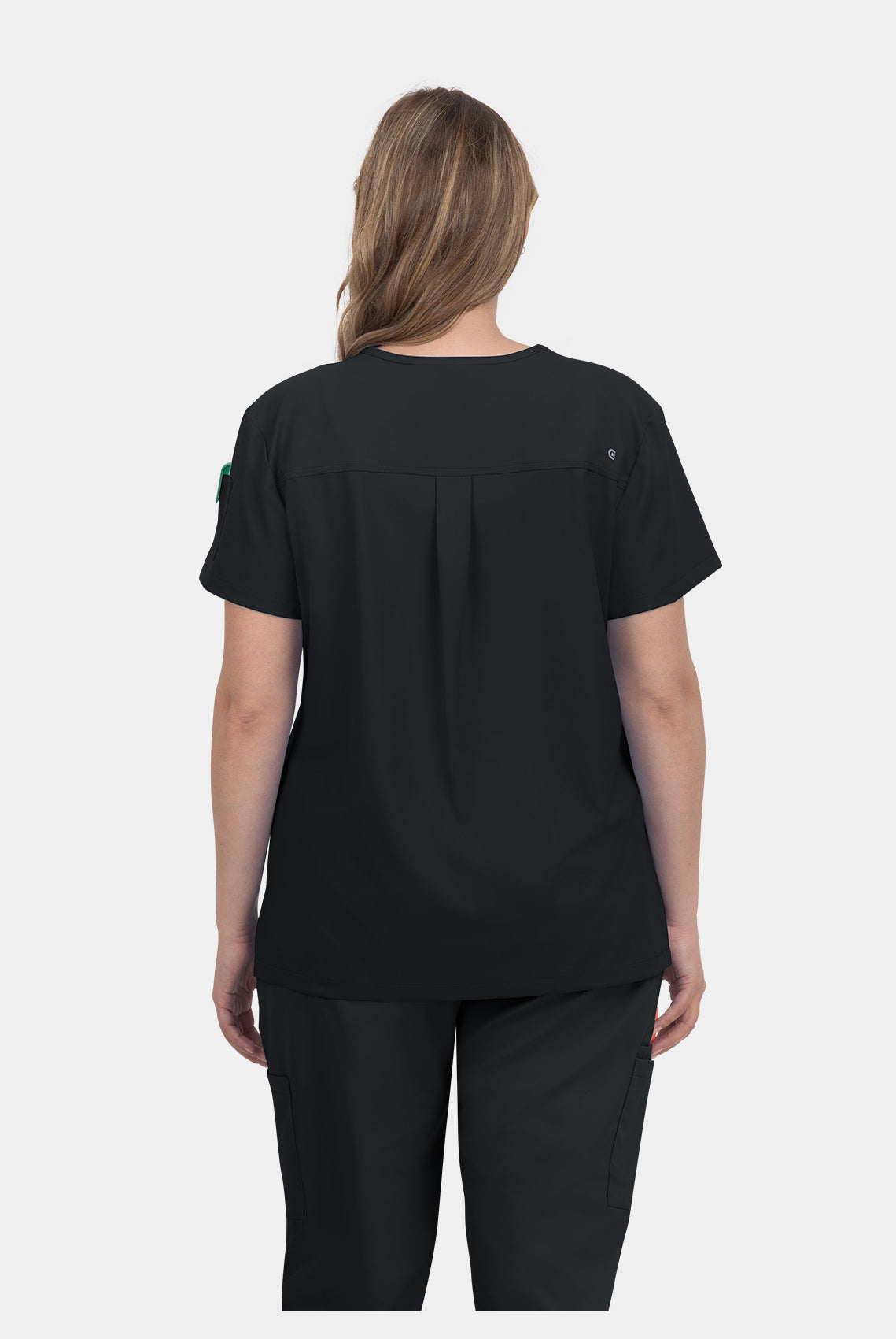 Koi Cureology Cardi Scrub Top - Black - Back