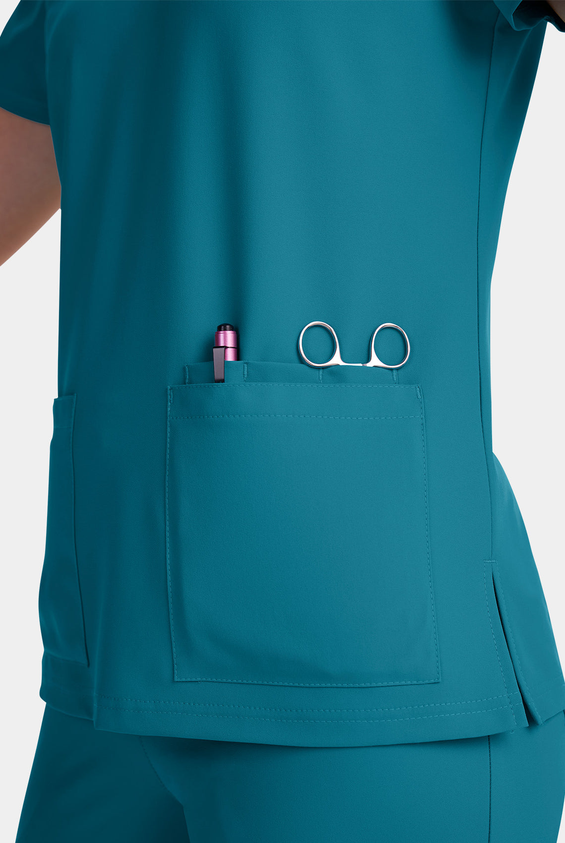 Koi Cureology Cardi Scrub Top - Teal - zoom