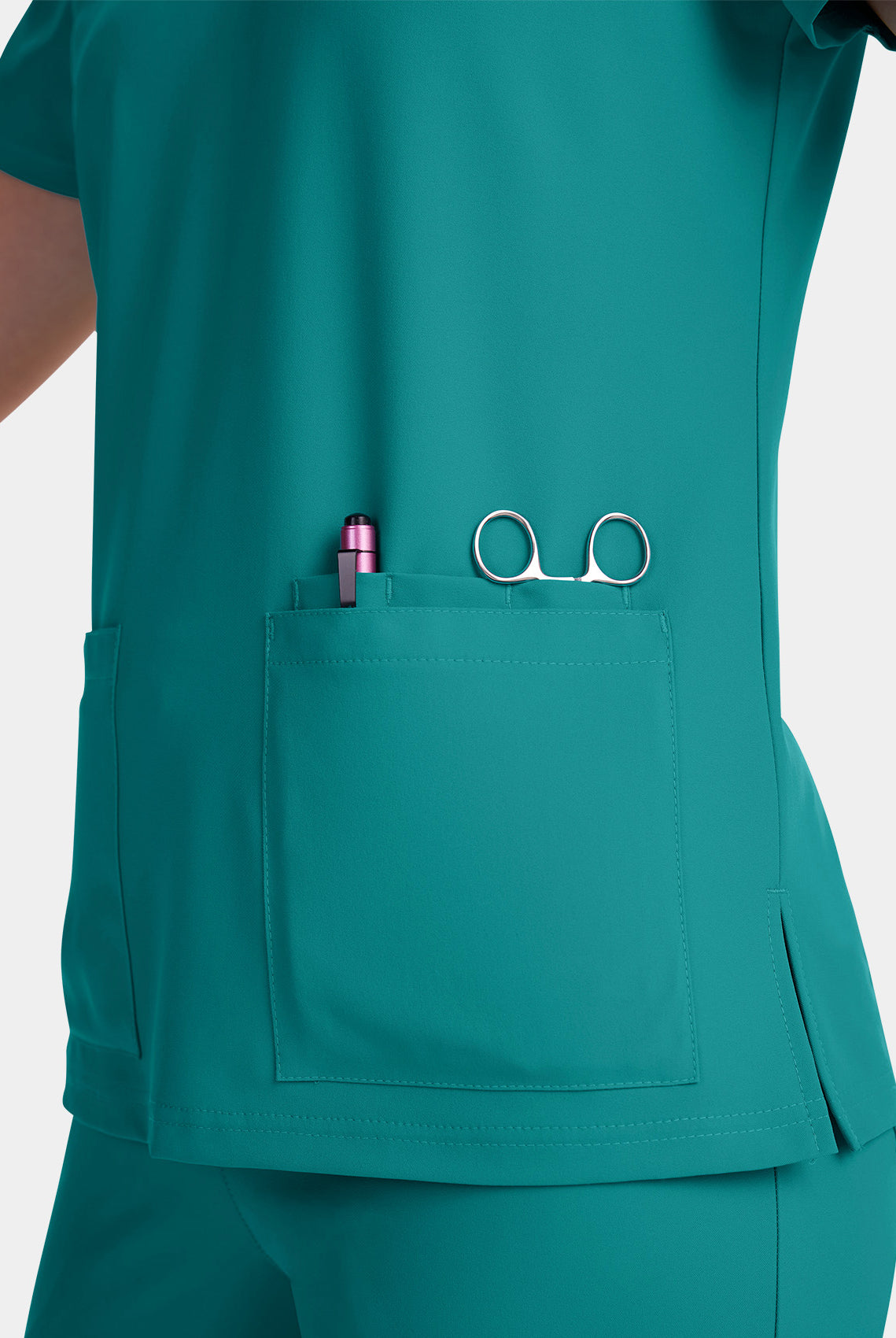 Koi Cureology Cardi Scrub Top - Teal - zoom