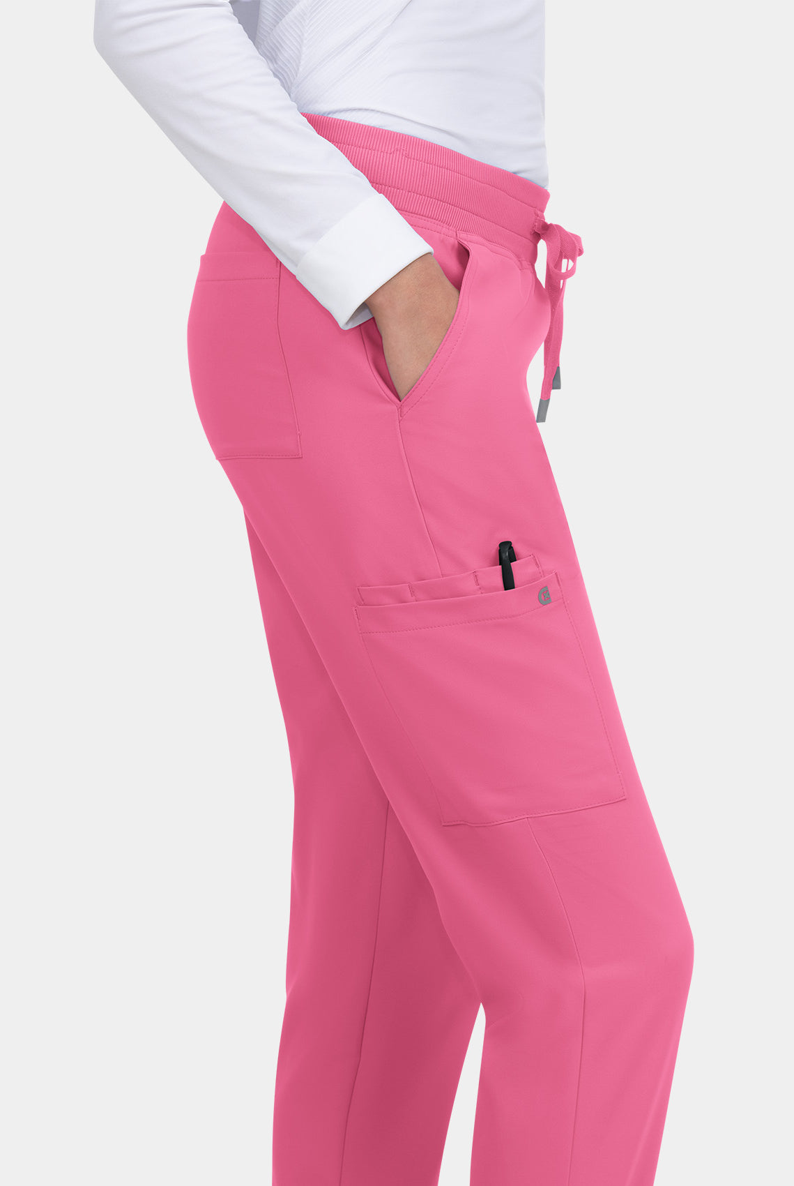 Koi Cureology Pulse Scrub Joggers - Carnation - Side