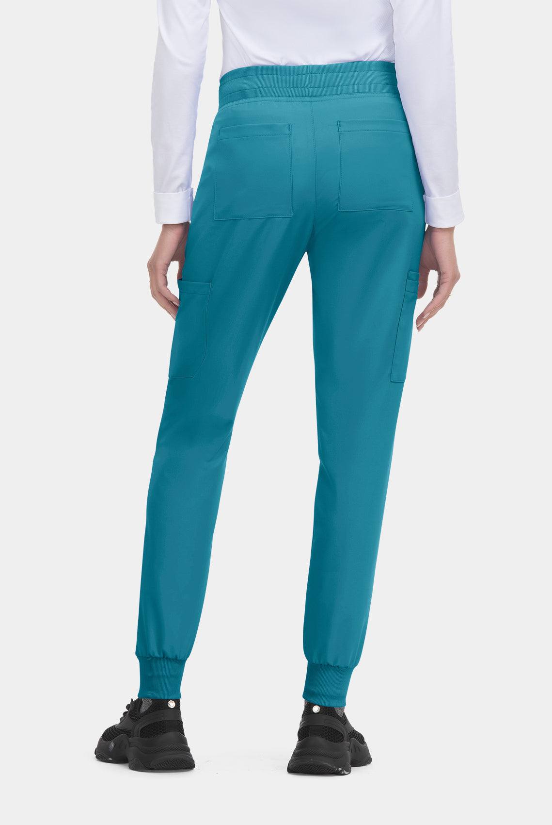 Koi Cureology Pulse Scrub Joggers - Teal - Back