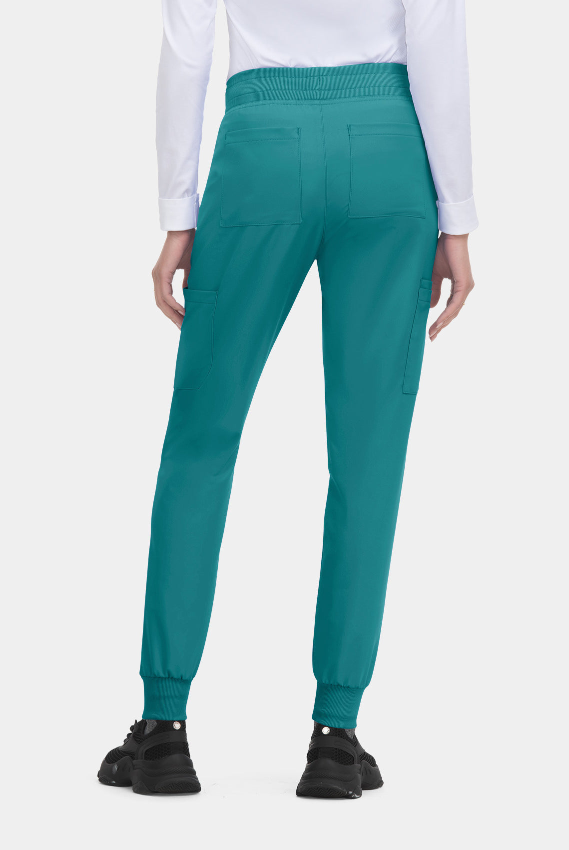 Koi Cureology Pulse Scrub Joggers - Teal - Back