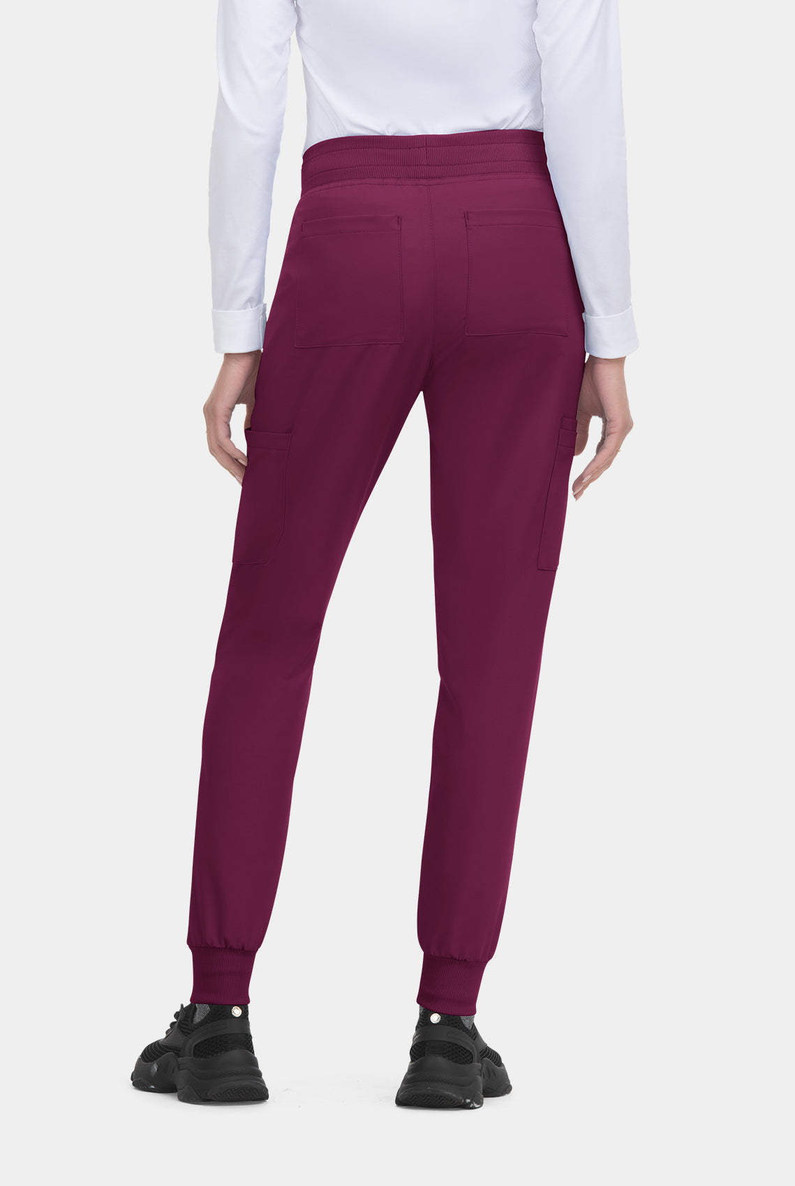 Koi Cureology Pulse Scrub Joggers - Wine - back