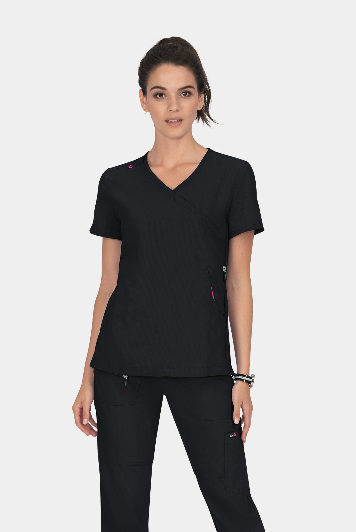 Koi Lite Philosophy Scrub Top - Black