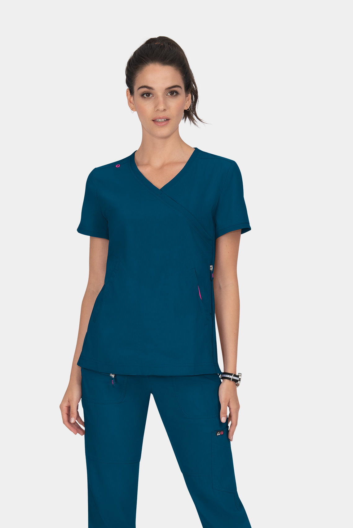 Koi Lite Philosophy Scrub Top - Caribbean