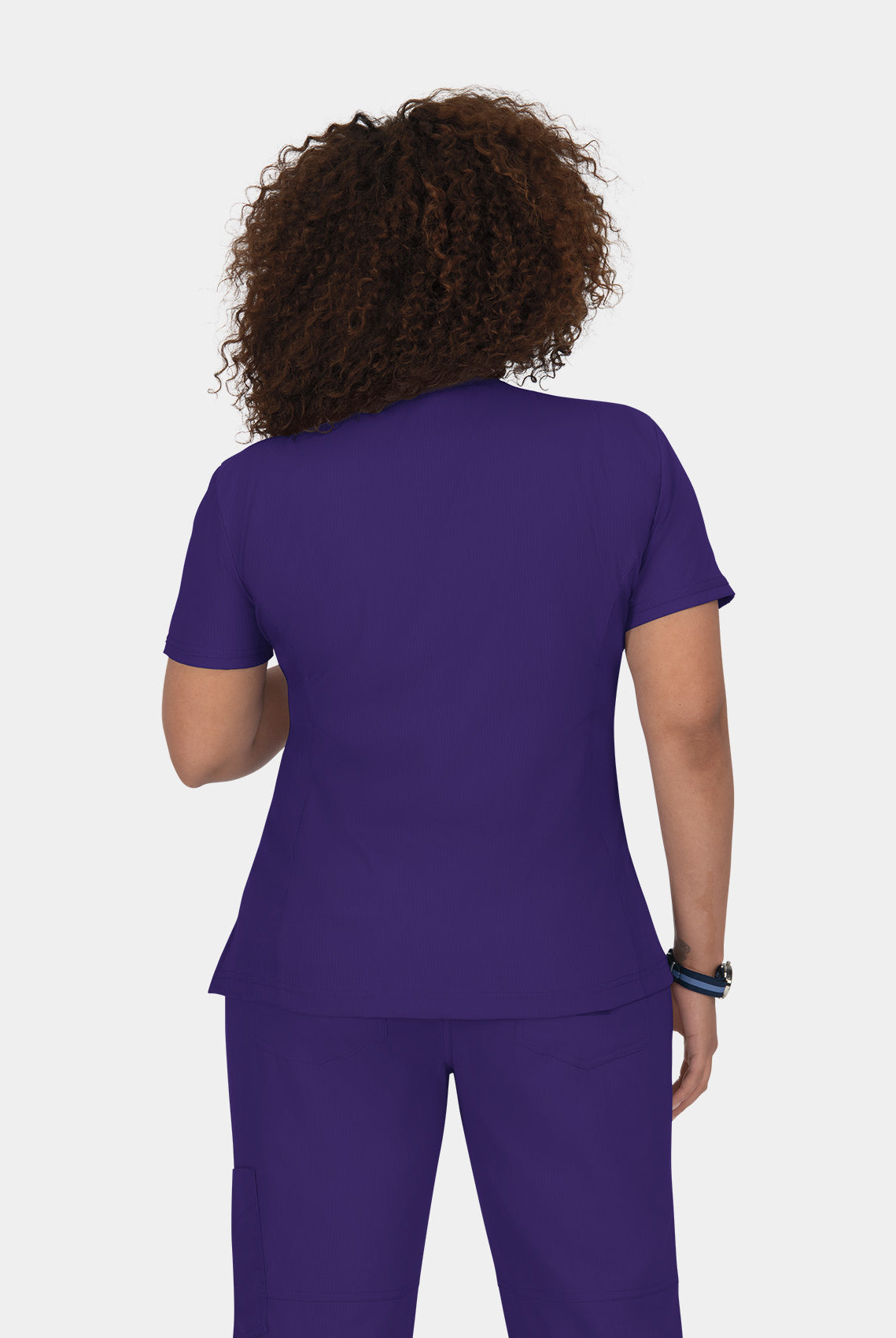 Koi Lite Philosophy Scrub Top - Grape - Back