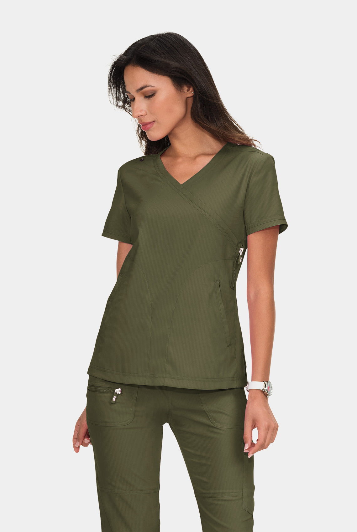 Koi Lite Philosophy Scrub Top - Olive