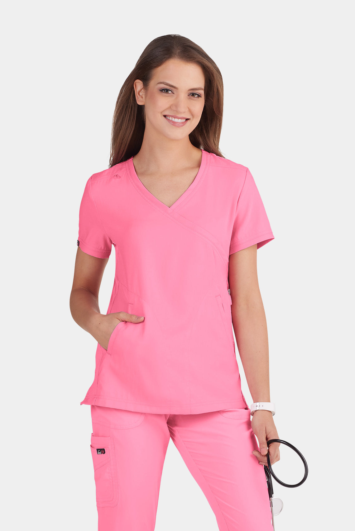 Koi Lite Philosophy Scrub Top - Peony Pink