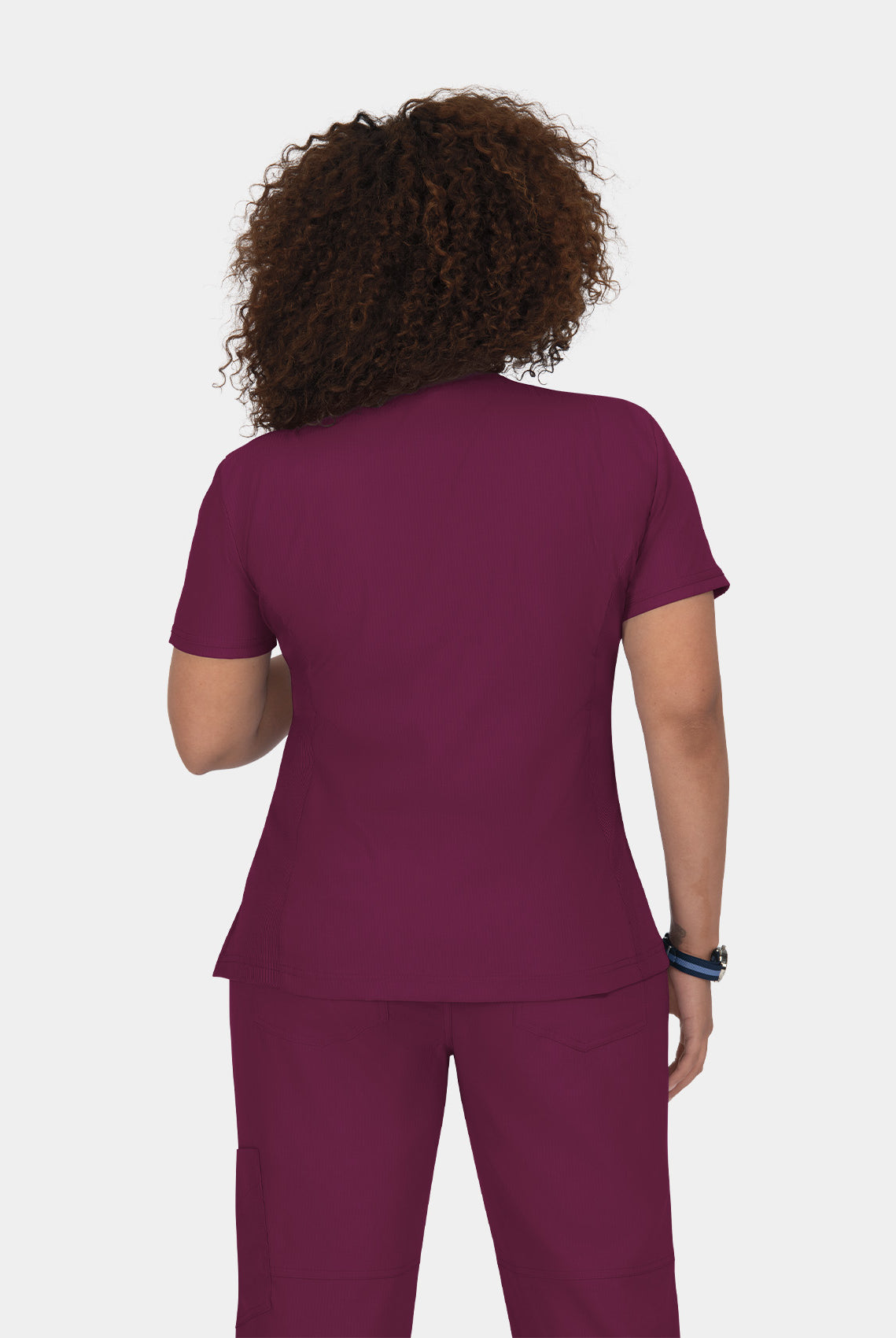 Koi Lite Philosophy Scrub Top - Wine - Back