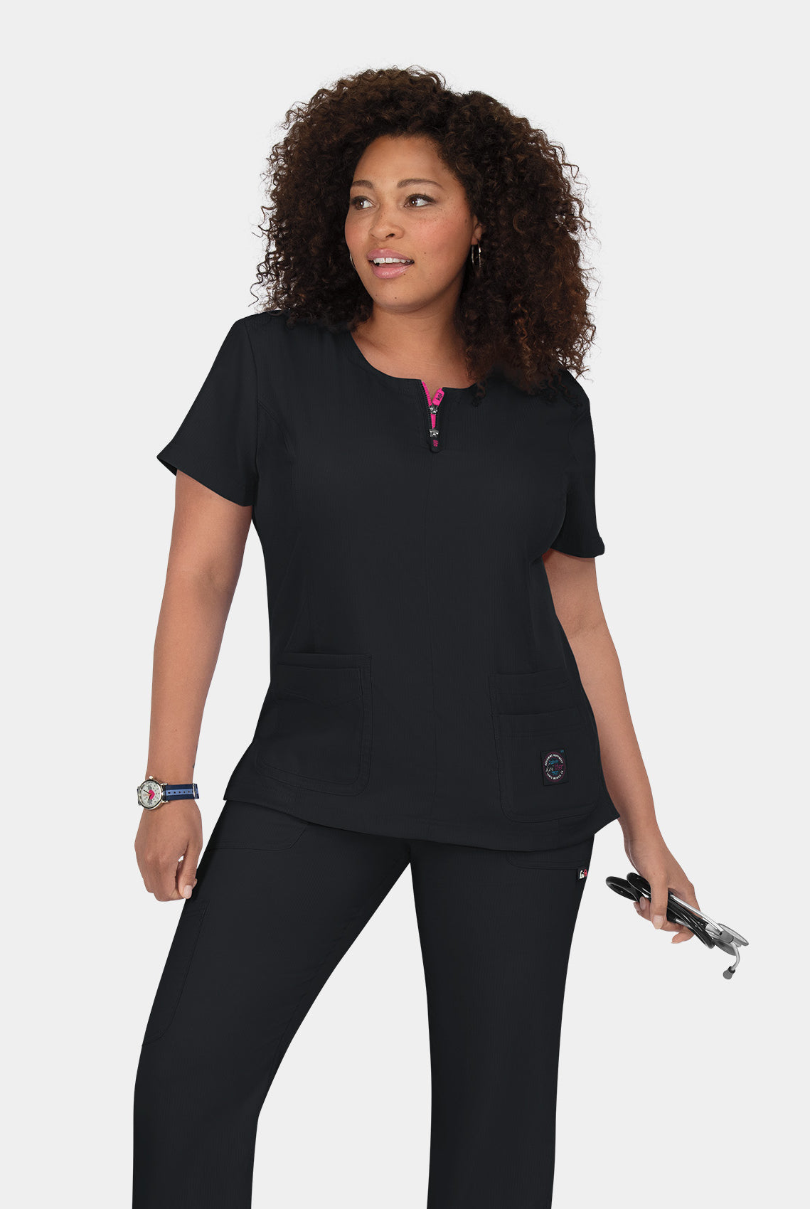 Koi Lite Serenity Scrub Top - Black