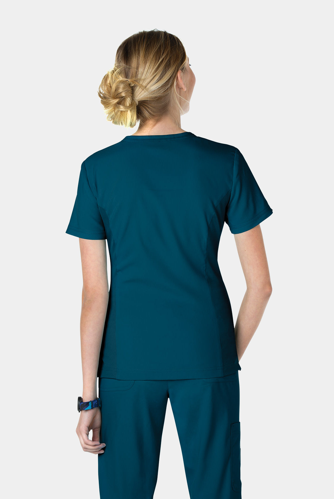 Koi Lite Serenity Scrub Top - Caribbean - Back