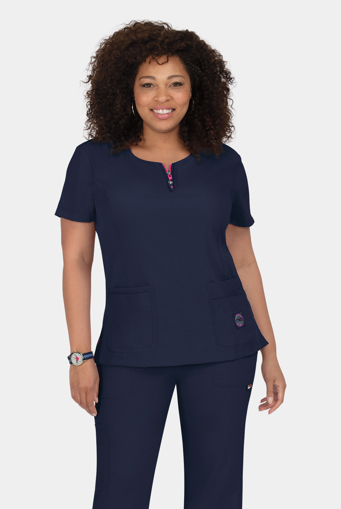 Koi Lite Serenity Scrub Top - Navy