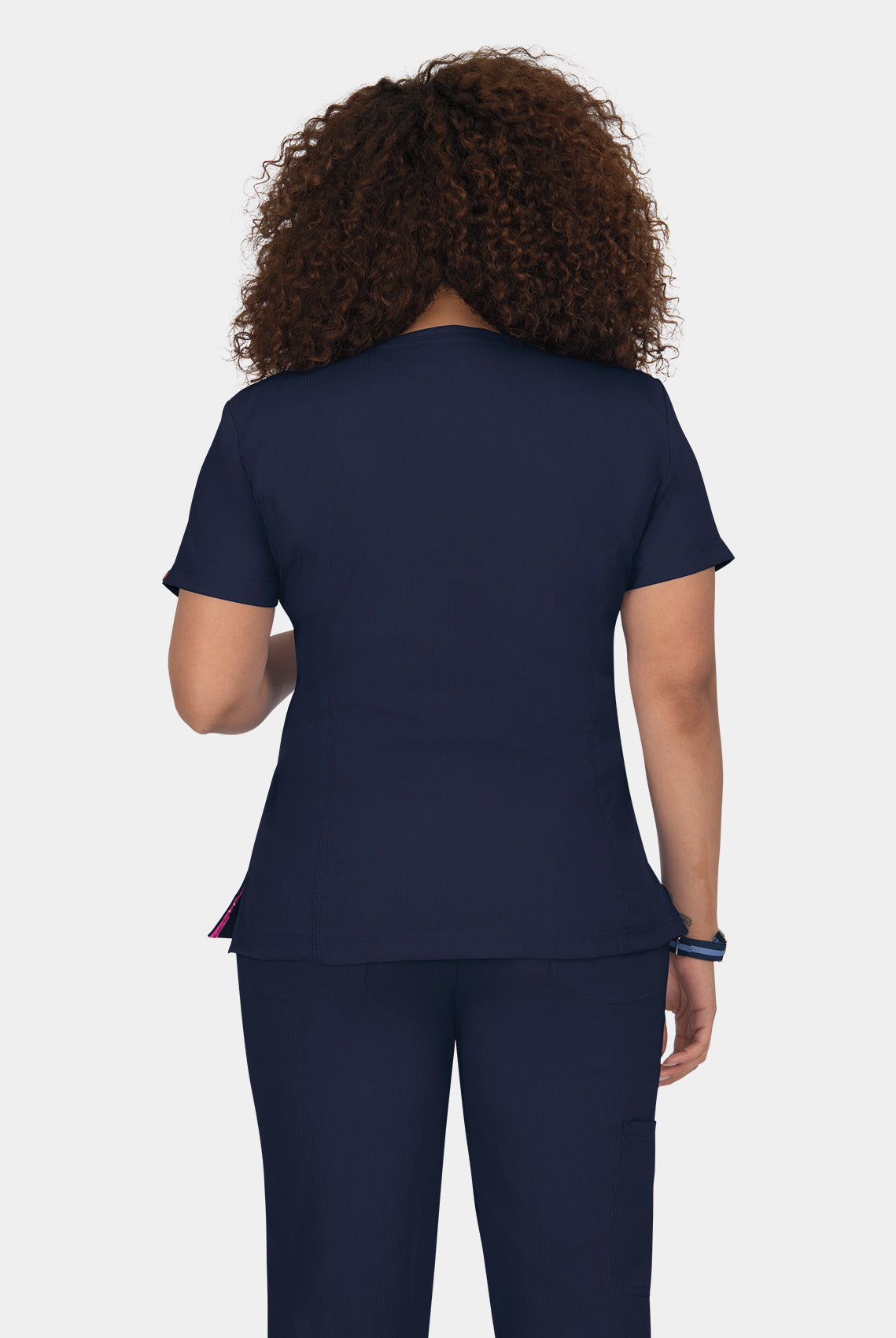 Koi Lite Serenity Scrub Top - Navy - Back