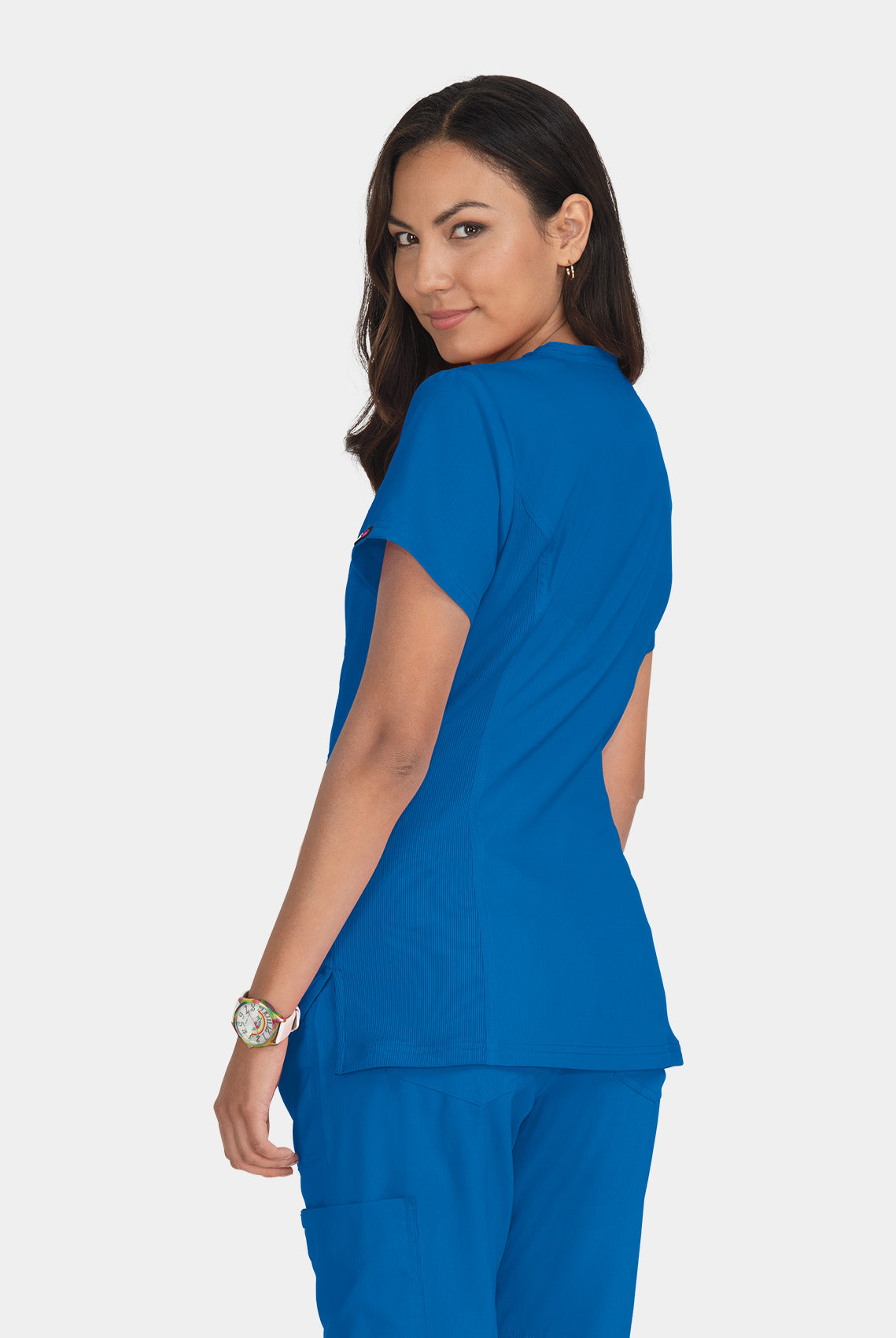 Koi Lite Serenity Scrub Top - Royal - Back