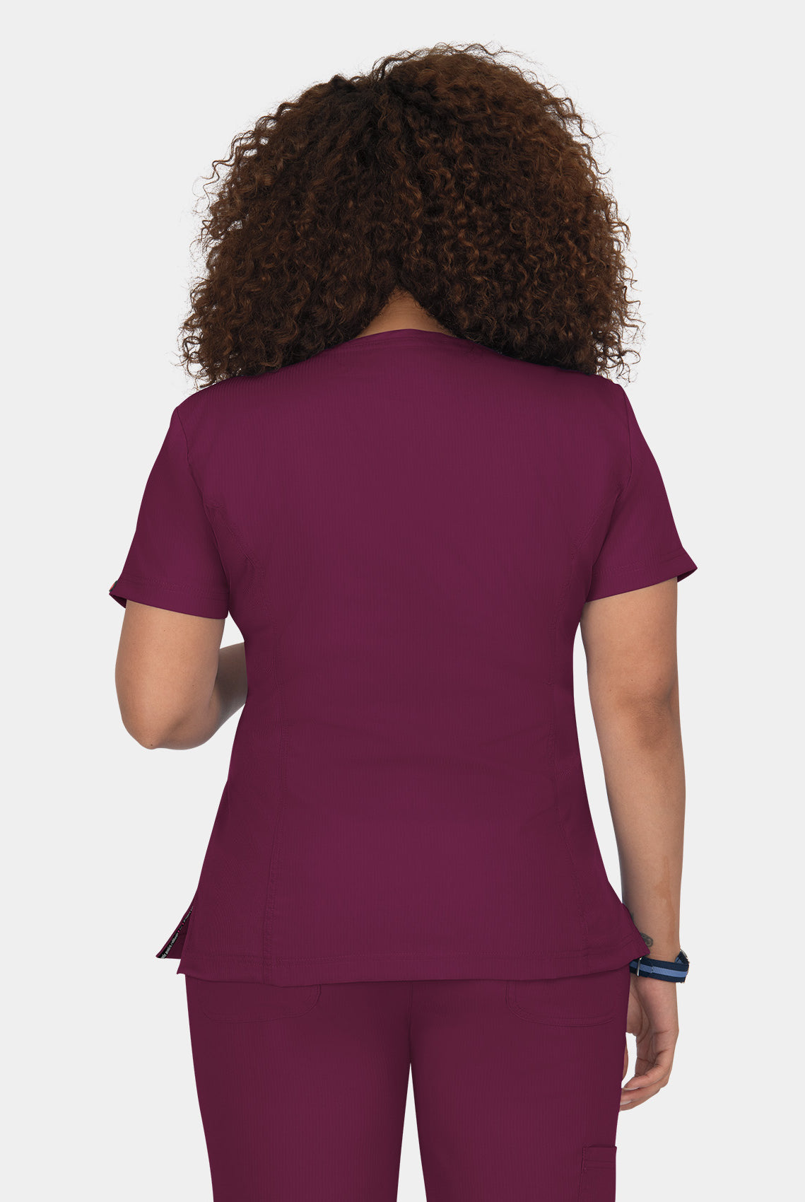 Koi Lite Serenity Scrub Top - Wine - Back