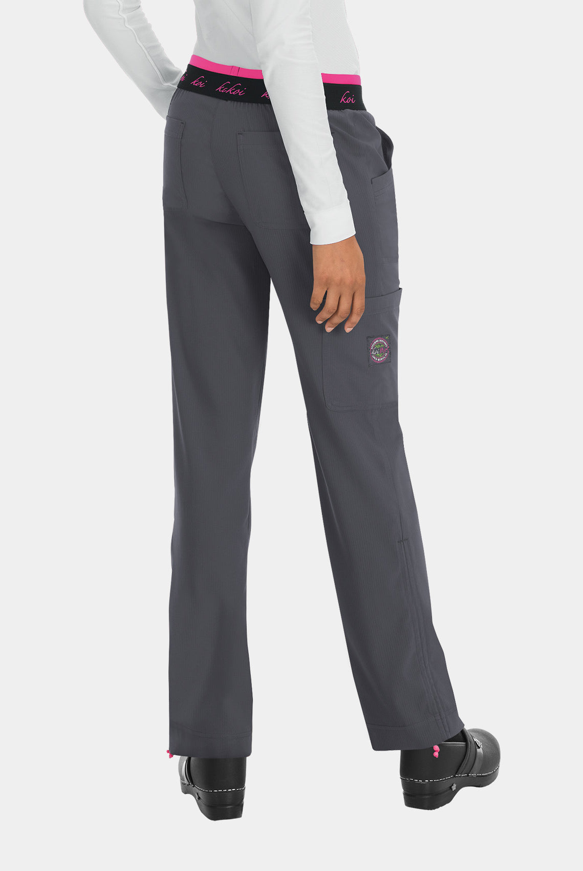 Koi Lite Spirit Scrub Trousers - Charcoal - Back