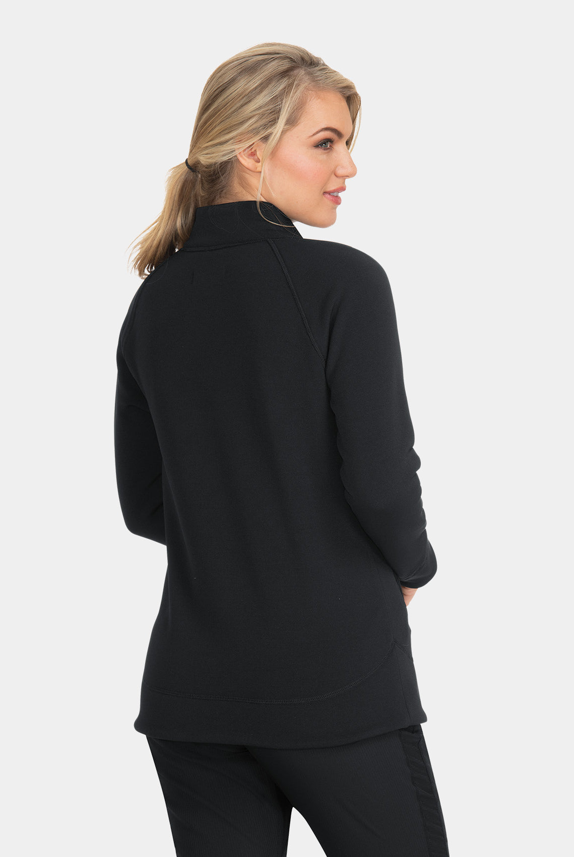 Koi Lite Wellness Scrub Jacket - Black - Back