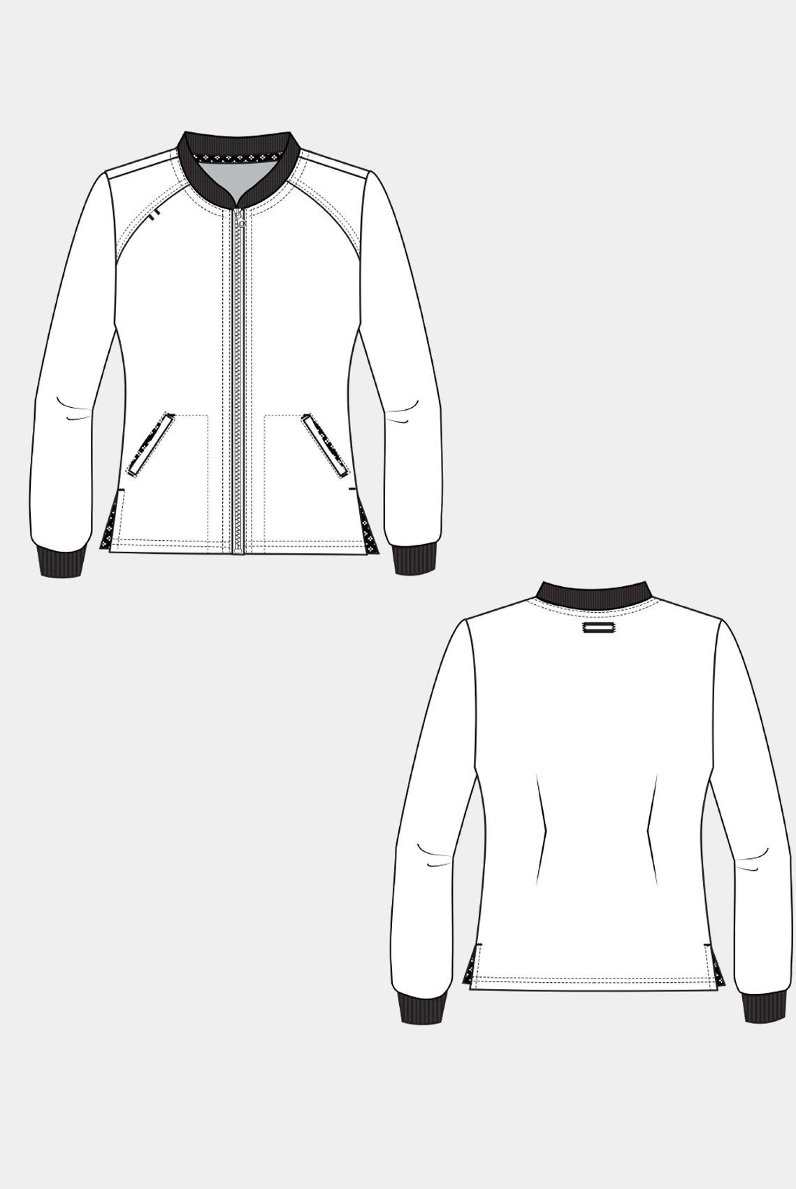 womens koi next gen always in motion scrub jacket sketch