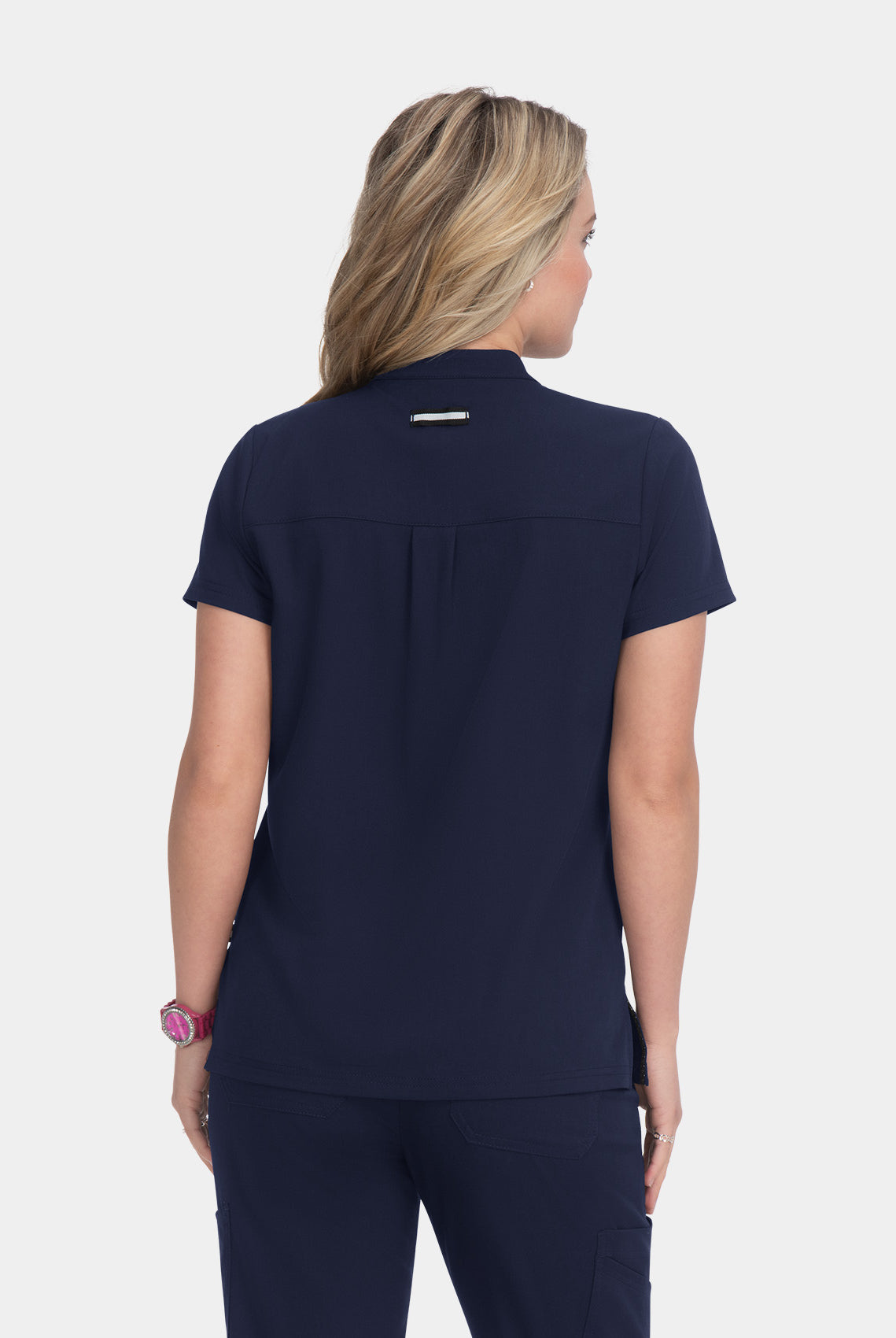 Koi Next Gen Driven Scrub Top - Navy - Back