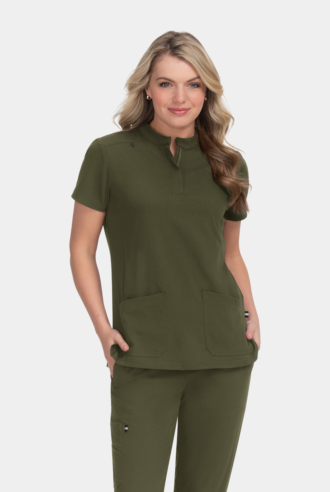 Koi Next Gen Driven Scrub Top - Olive