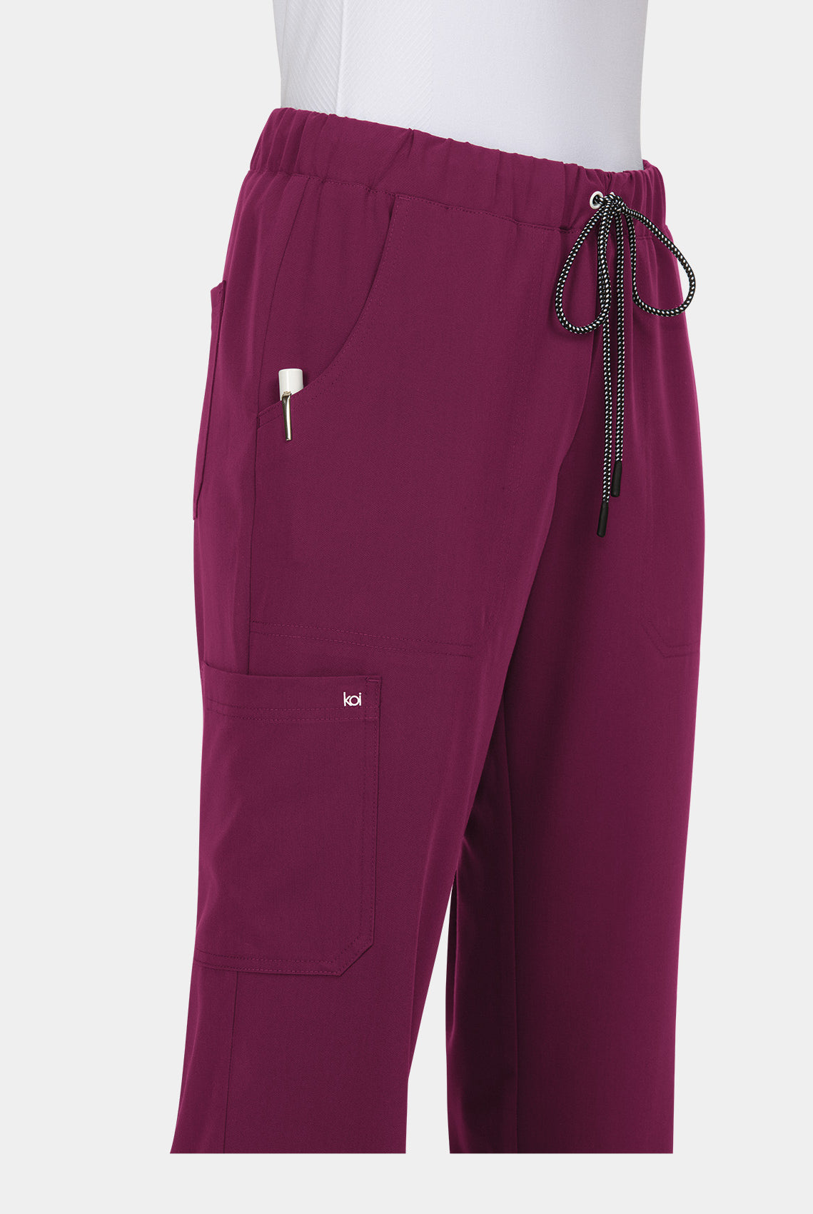 Koi Next Gen Everyday Hero Scrub Trousers - Wine - zoom