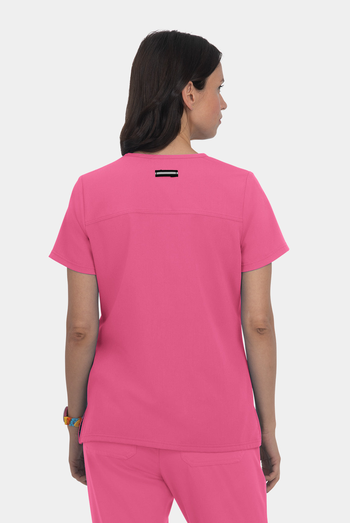 Koi Next Gen Hustle And Heart Scrub Top- Geranium- Back