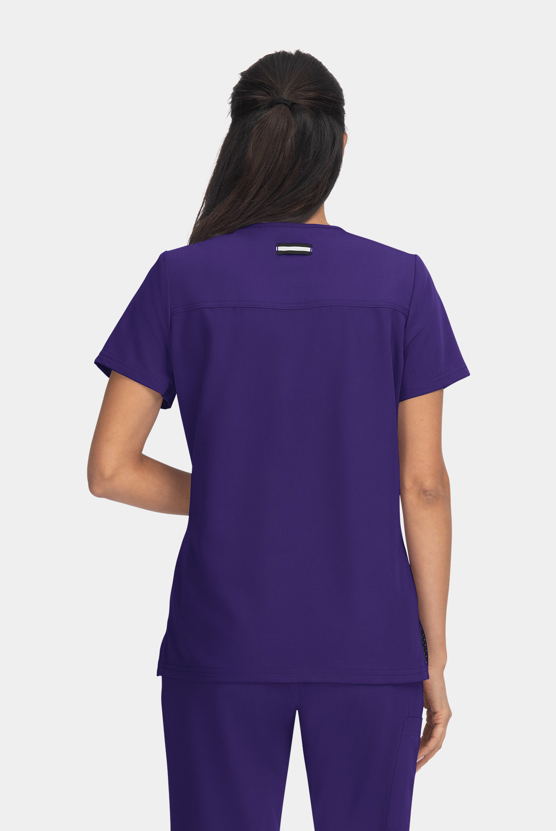 Koi Next Gen Hustle And Heart Scrub Top- Grape- Back