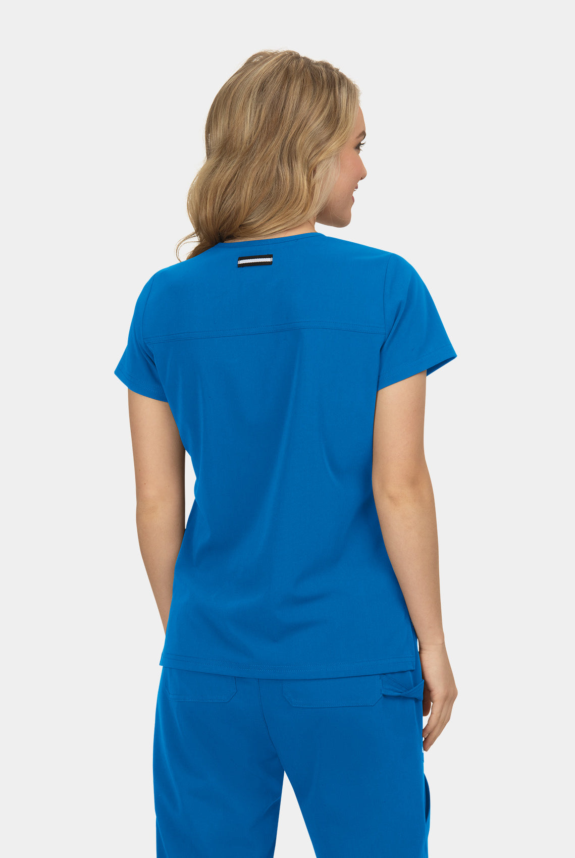 Koi Next Gen Hustle And Heart Scrub Top- Royal- Back