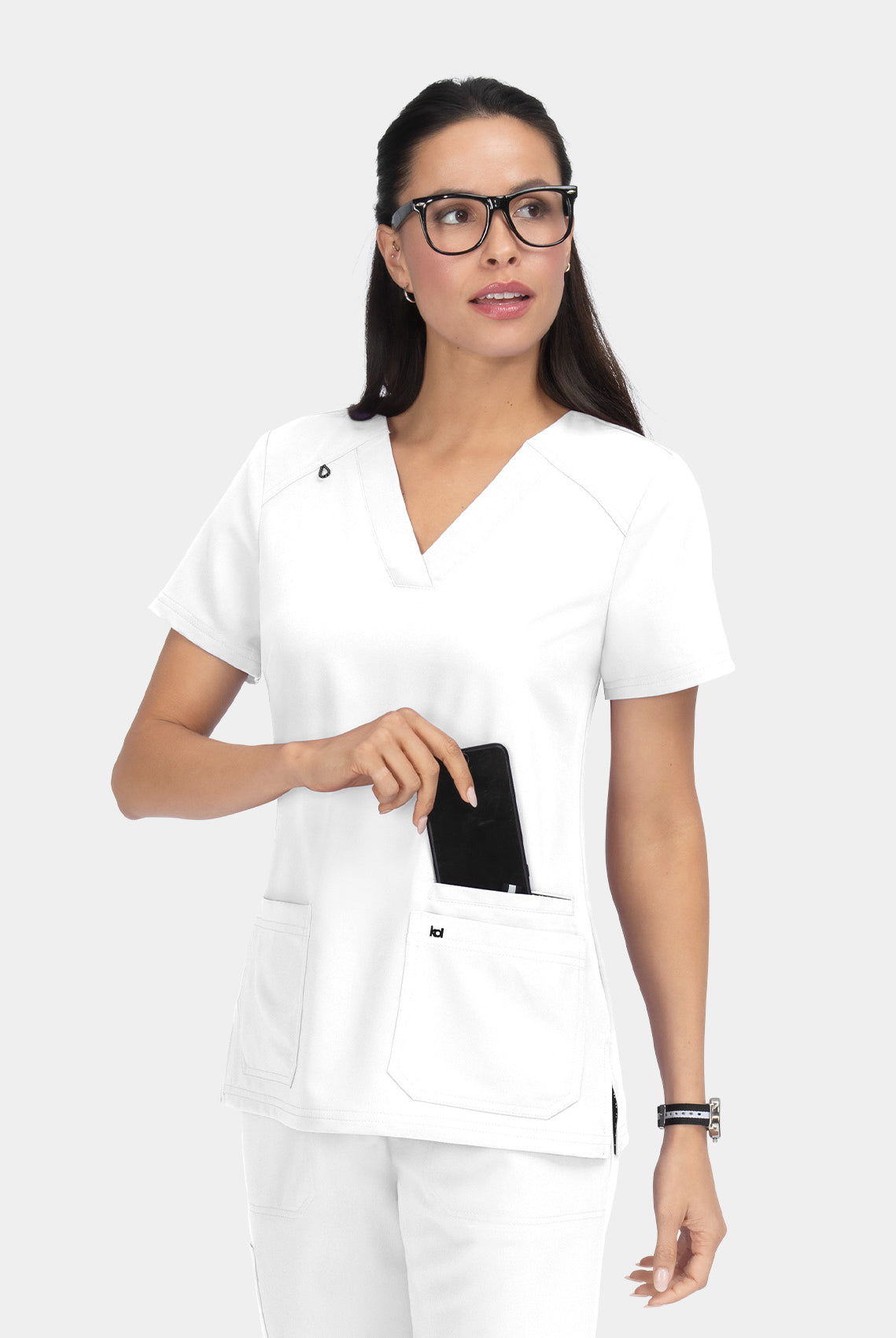 Koi Next Gen Hustle And Heart Scrub Top - White