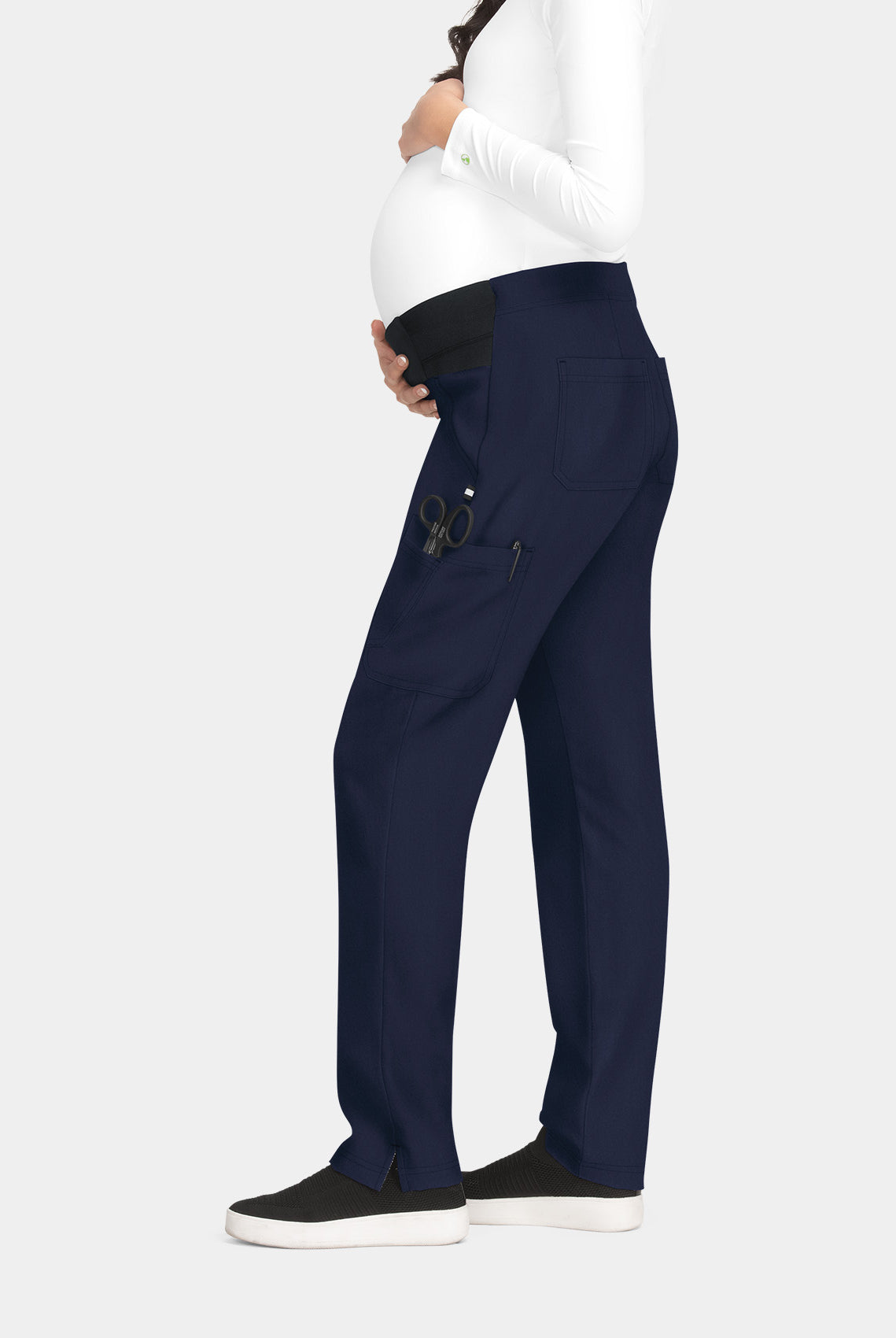 Koi Next Gen On The Move Maternity Scrub Trousers - Navy - side