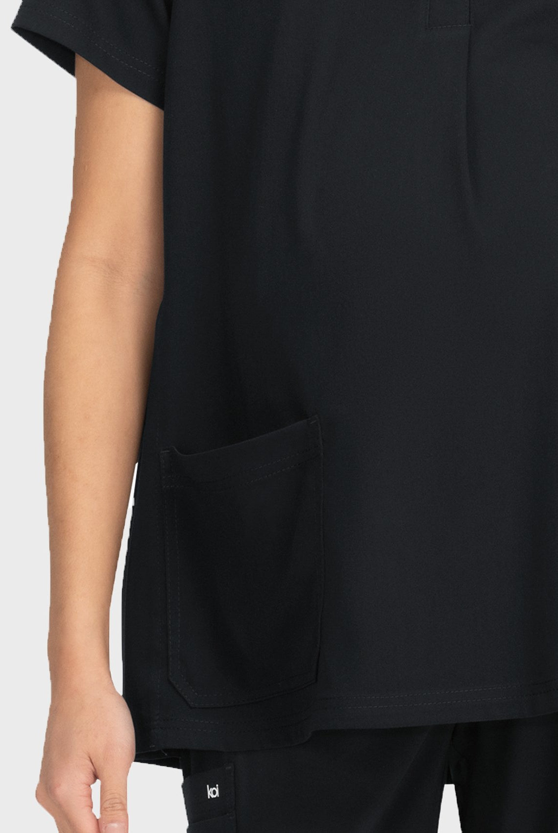 womens-koi-next-gen-onboard-maternity-scrub-top-black-3