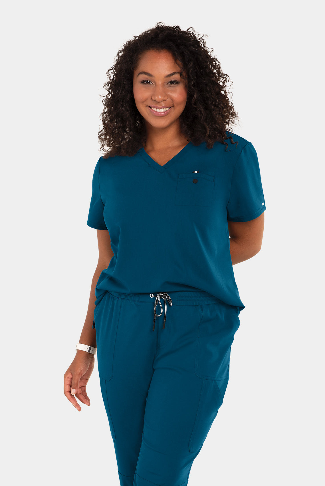 Koi Next Gen Ready To Work Scrub Top- Caribbean