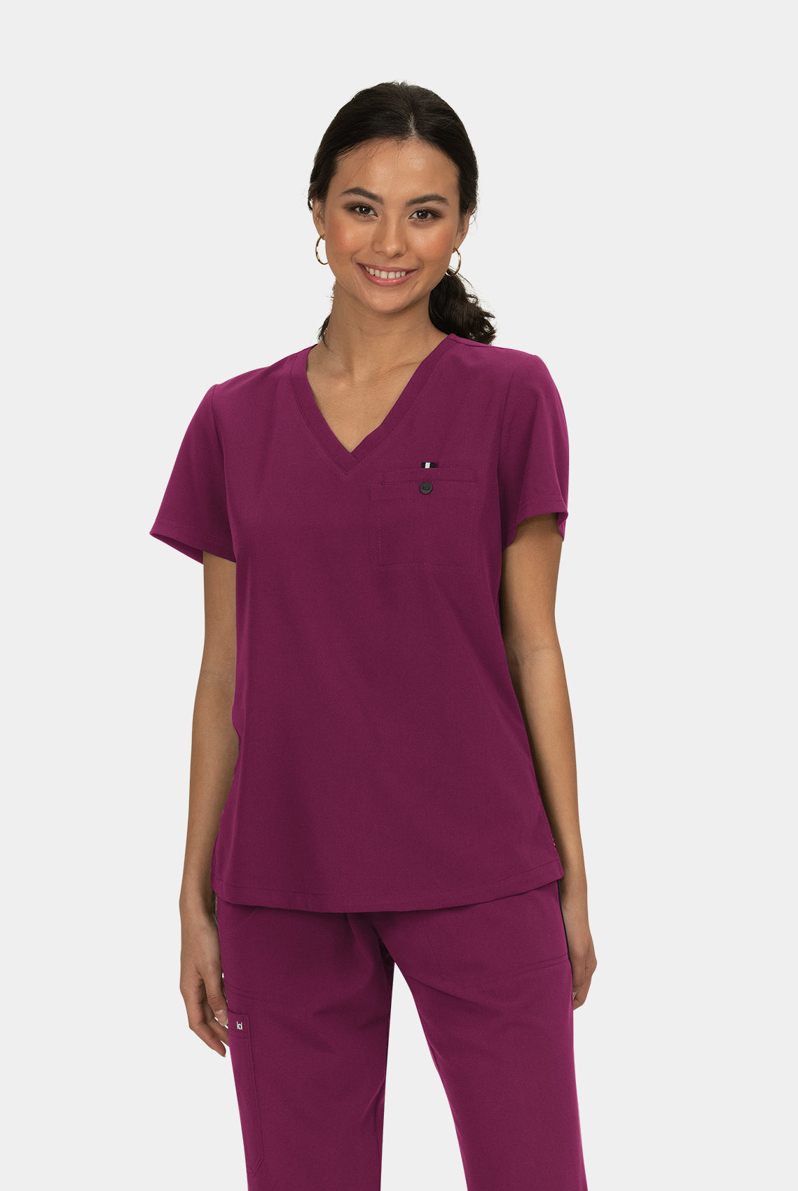 Koi Next Gen Ready To Work Scrub Top- Wine