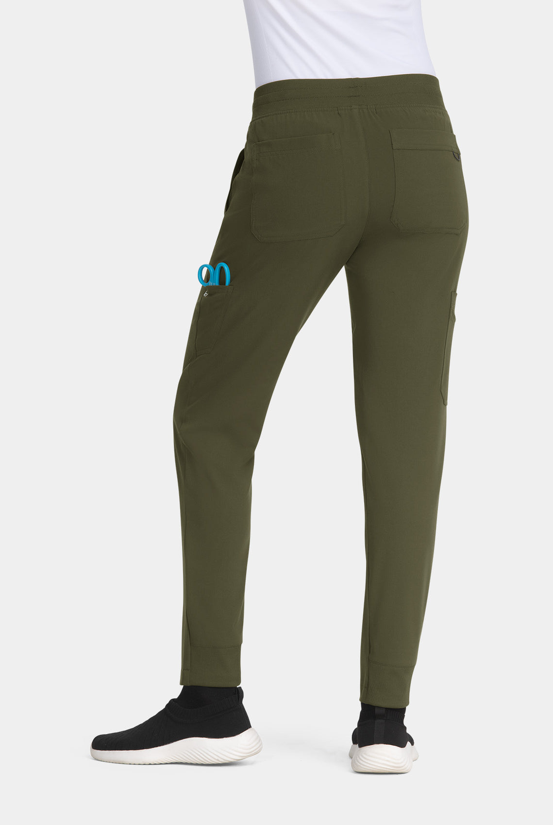 Koi Next Gen Smart Daily Scrub Joggers - Olive - back