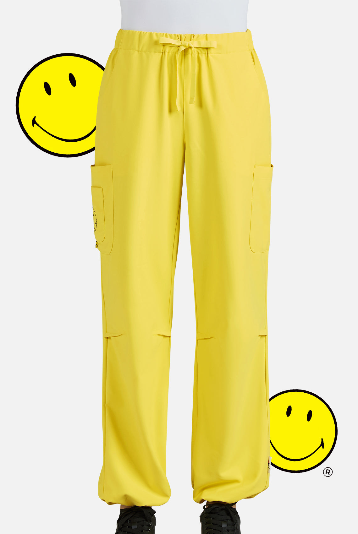 Koi Smiley World Jubilant Scrub Trousers - Loving Yellow