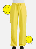 Koi Smiley World Jubilant Scrub Trousers - Loving Yellow