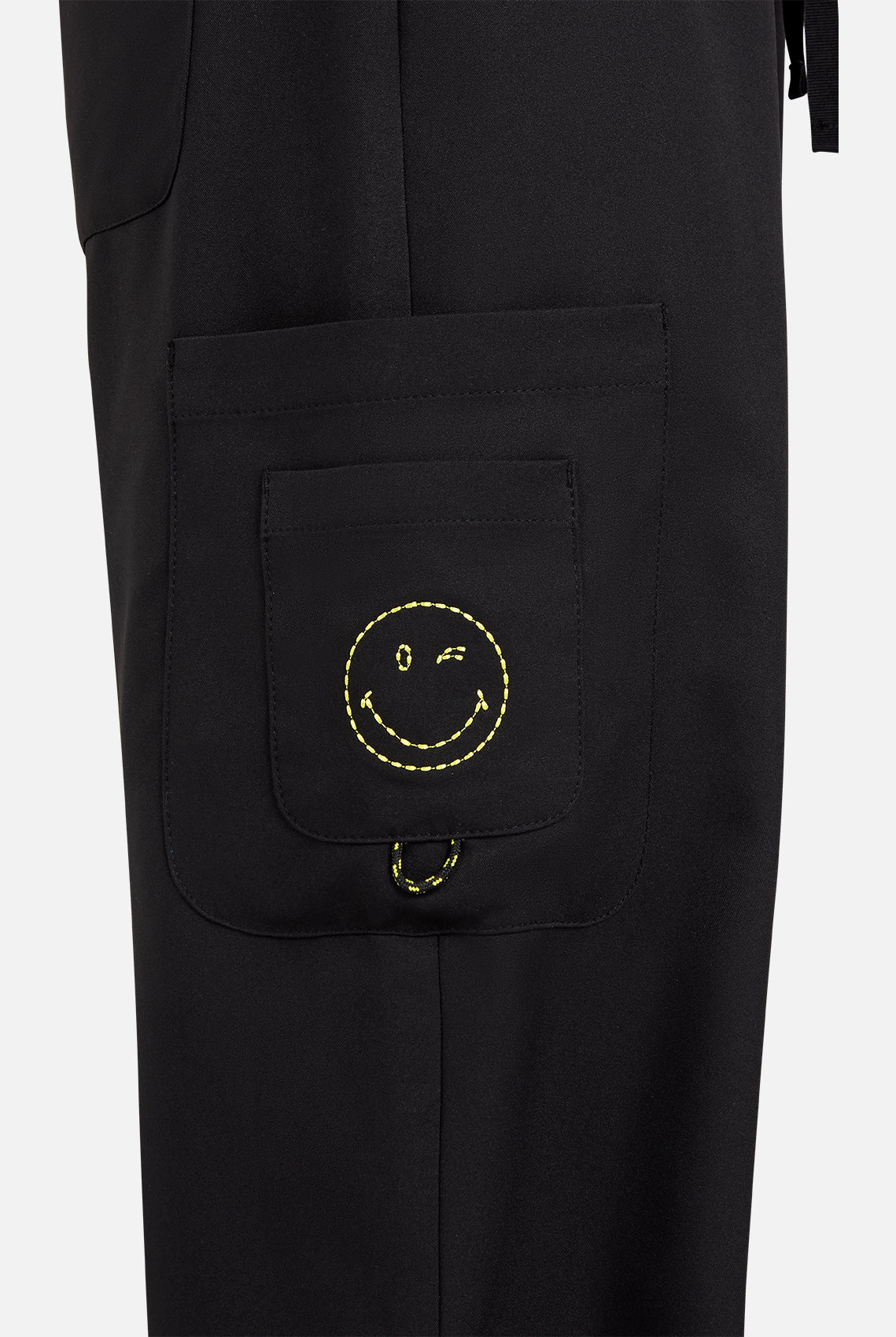 Koi Smiley World Jubilant Scrub Trousers - Black