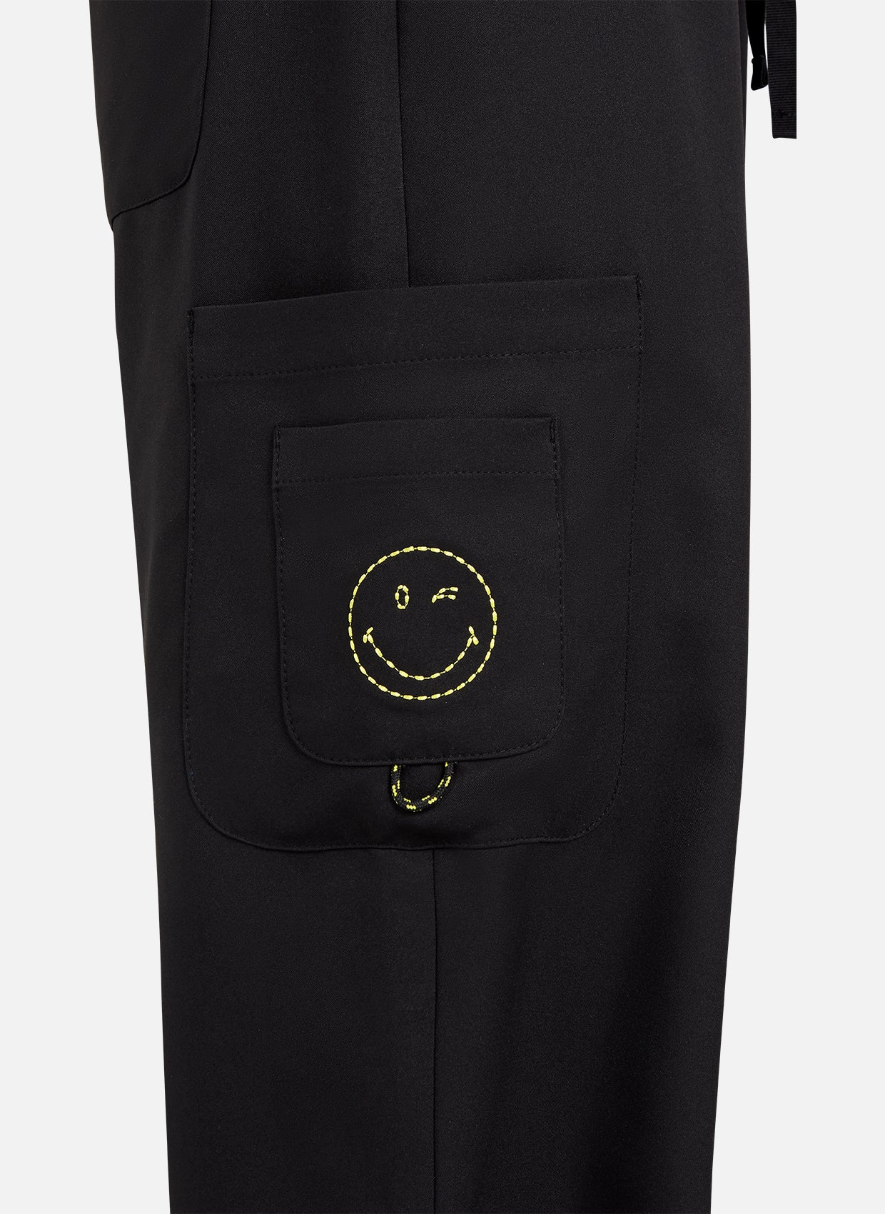 Koi Smiley World Jubilant Scrub Trousers - Black