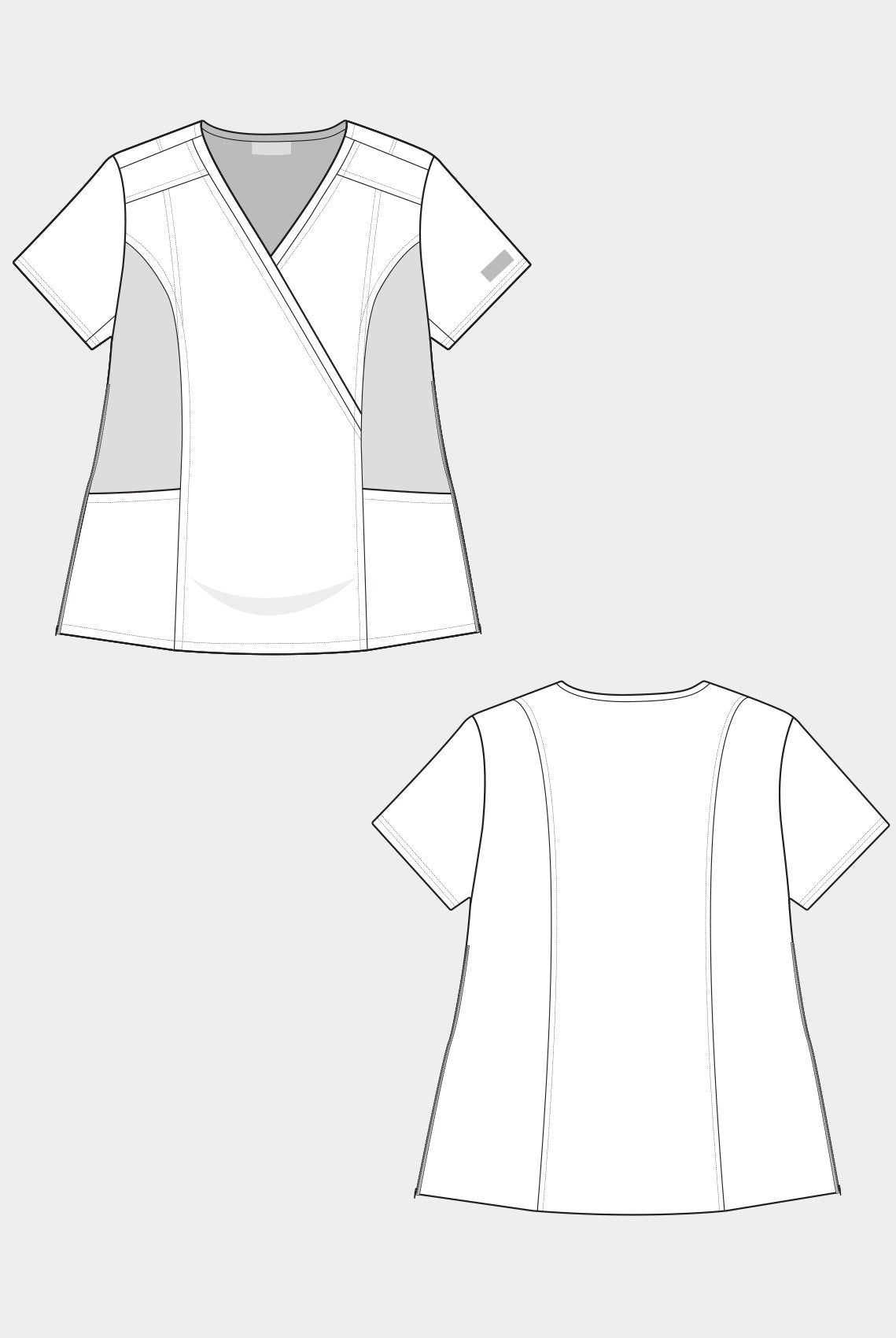 womens-scrub-top-cherokee-ww-revolution-maternity-mock-wrap-wwe688-sketch