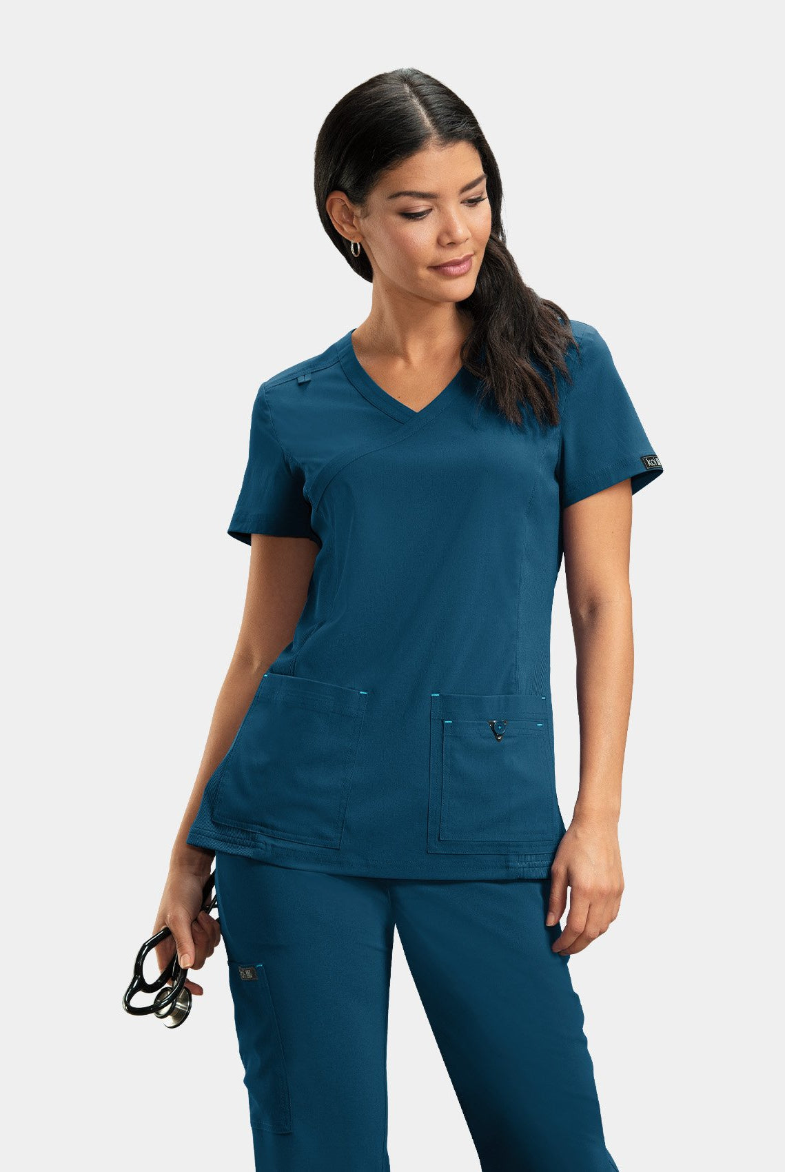 Koi Basics Katie Scrub Top -  Caribbean