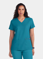 Koi Cureology Cardi Scrub Top - Teal