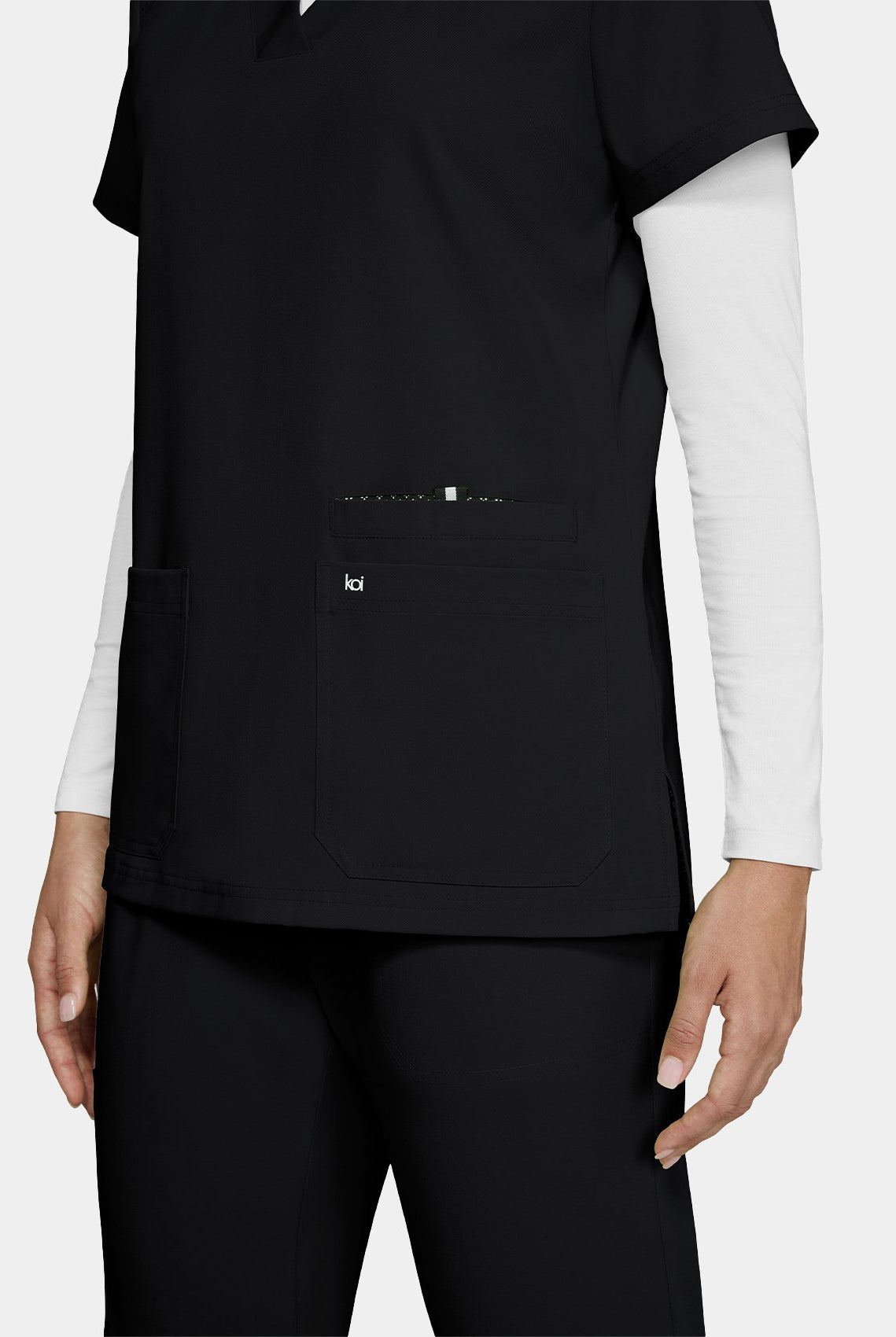 Koi Next Gen Hustle And Heart Scrub Top- Black