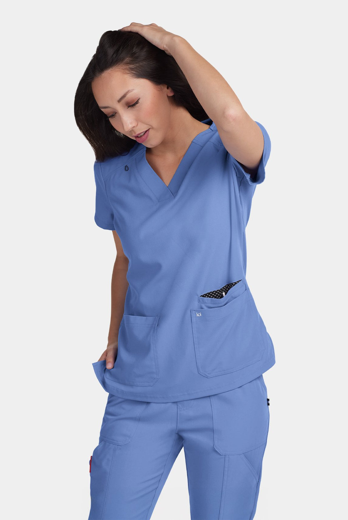 Koi Next Gen Hustle And Heart Scrub Top- true ceil