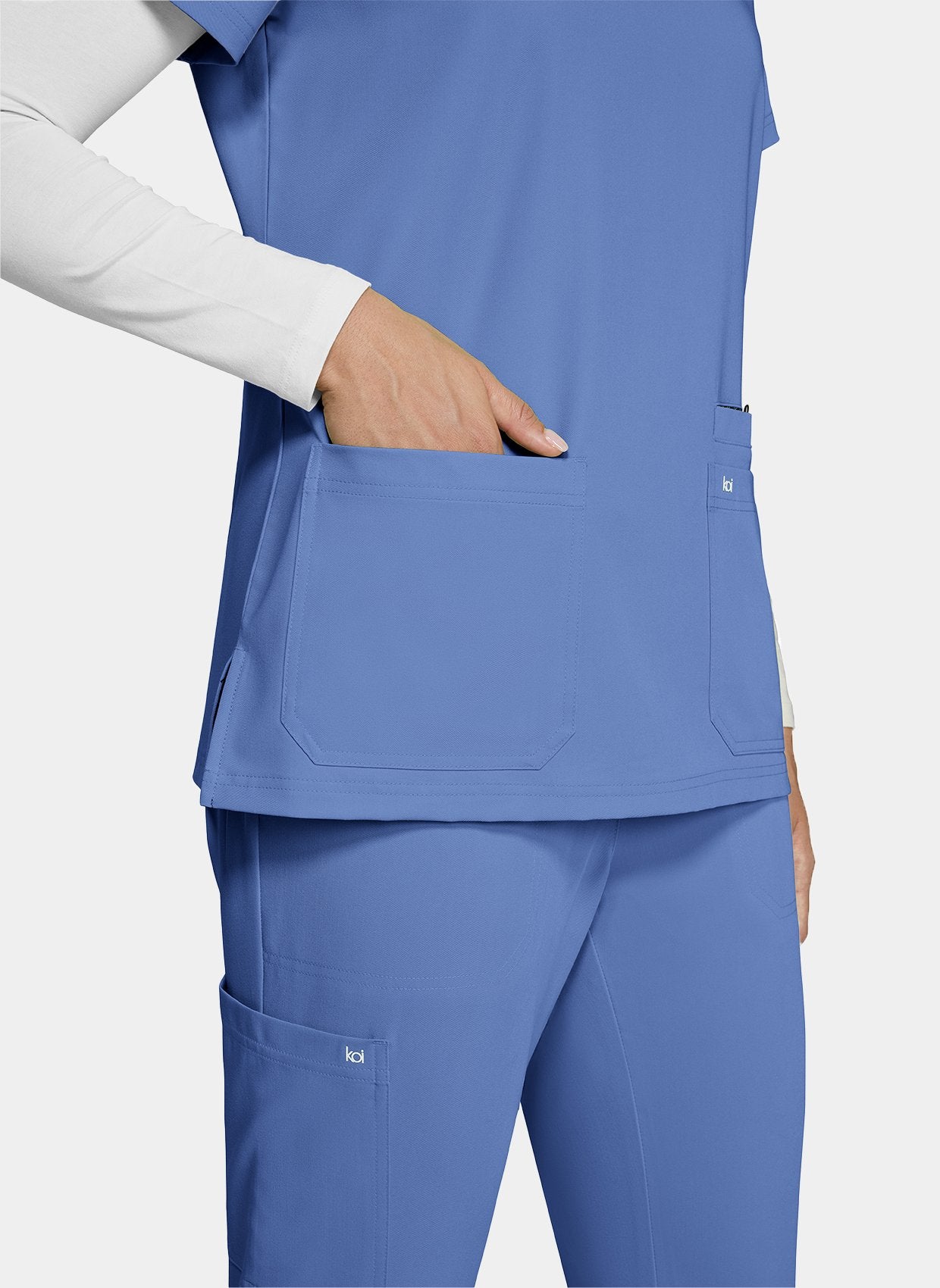 Koi Next Gen Hustle And Heart Scrub Top- true ceil