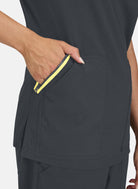 Koi Solis Sari Scrub Top - Charcoal